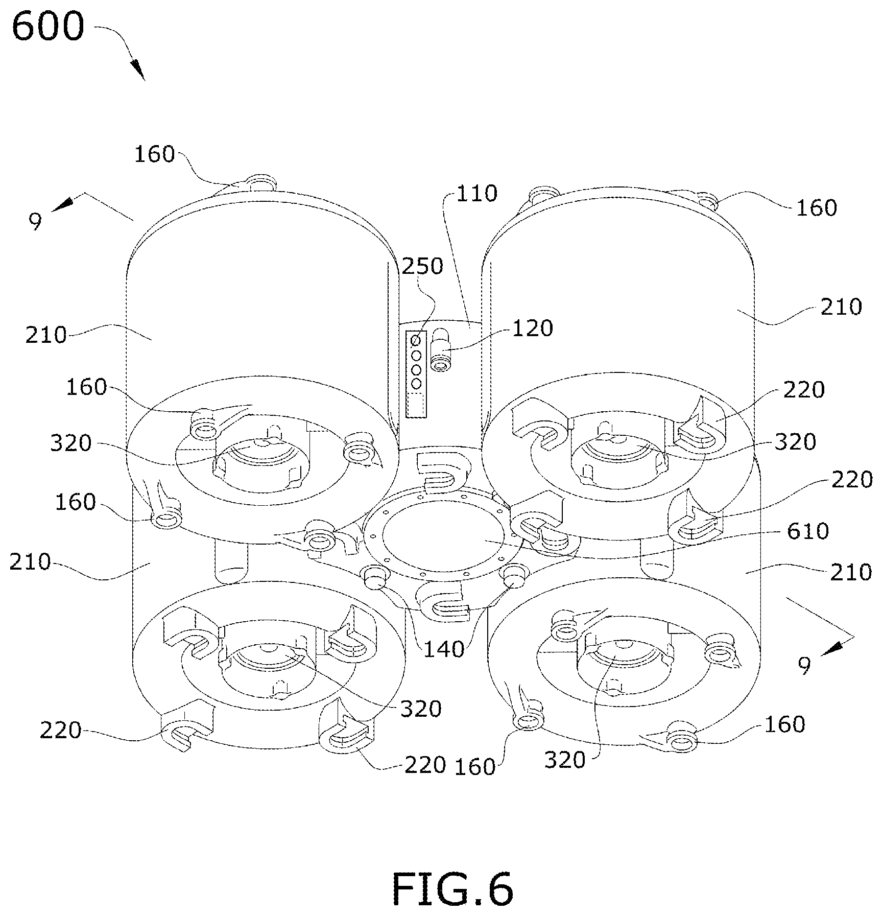Patent US12103718 Figure 6 – Self-charging modular portable survival drone that recharges by natural elements