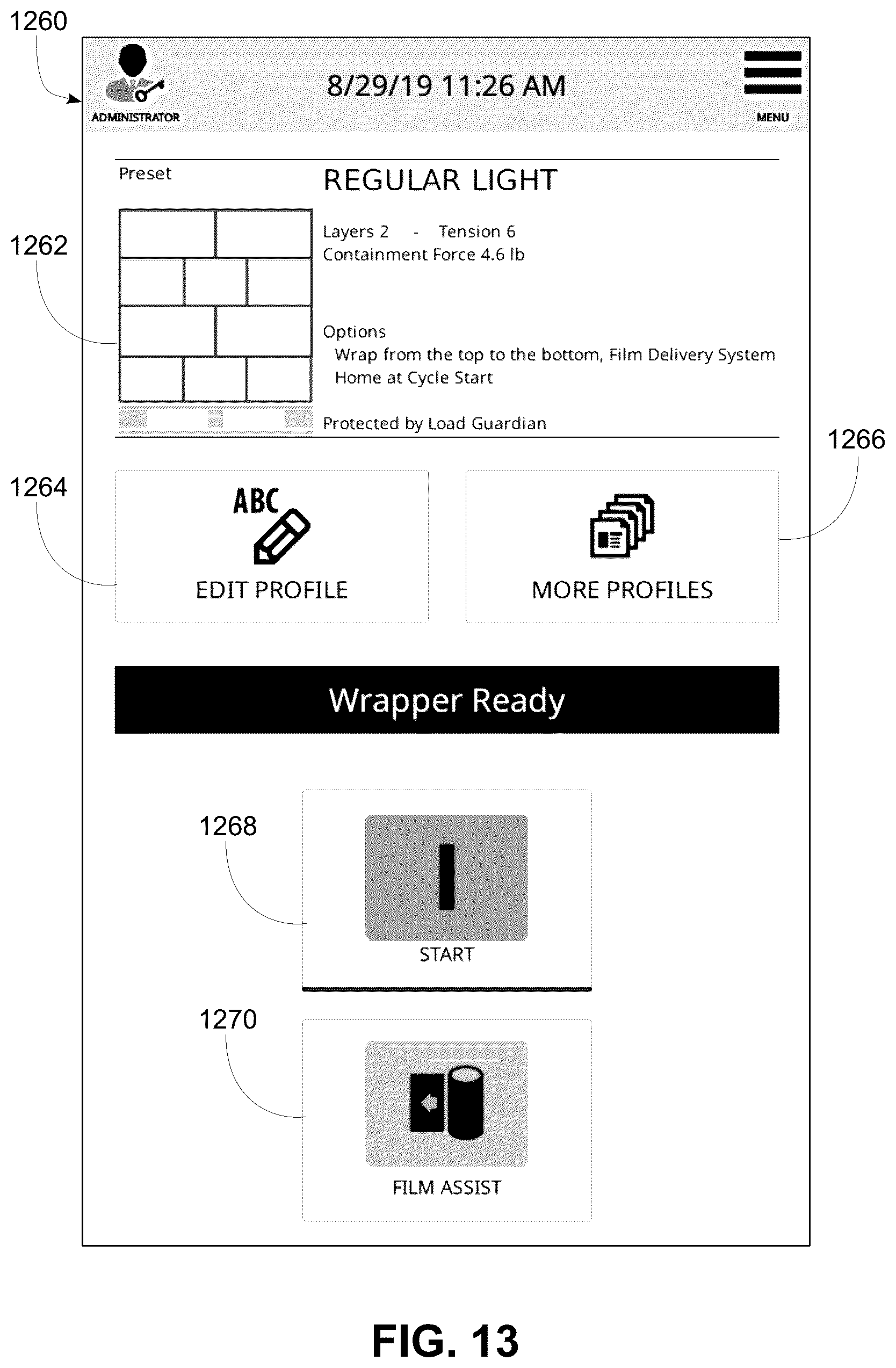 Patent US12103719 Figure 10 – Packaging material grading and/or factory profiles