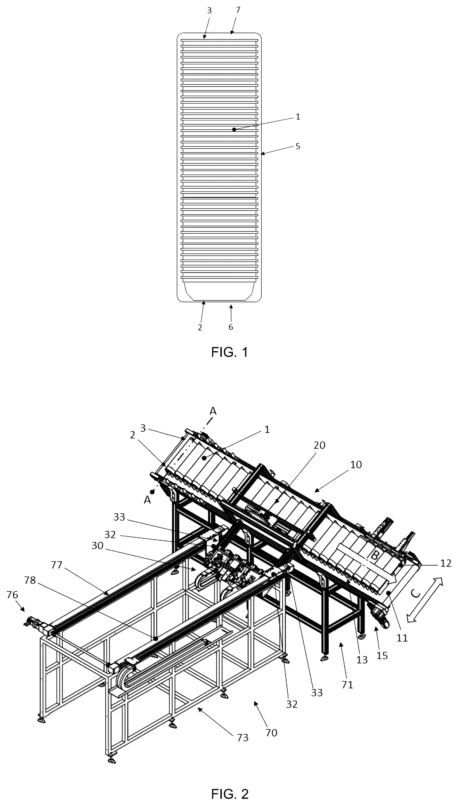 Patent US12103725 Figure 1 – System for removing packaging film from article