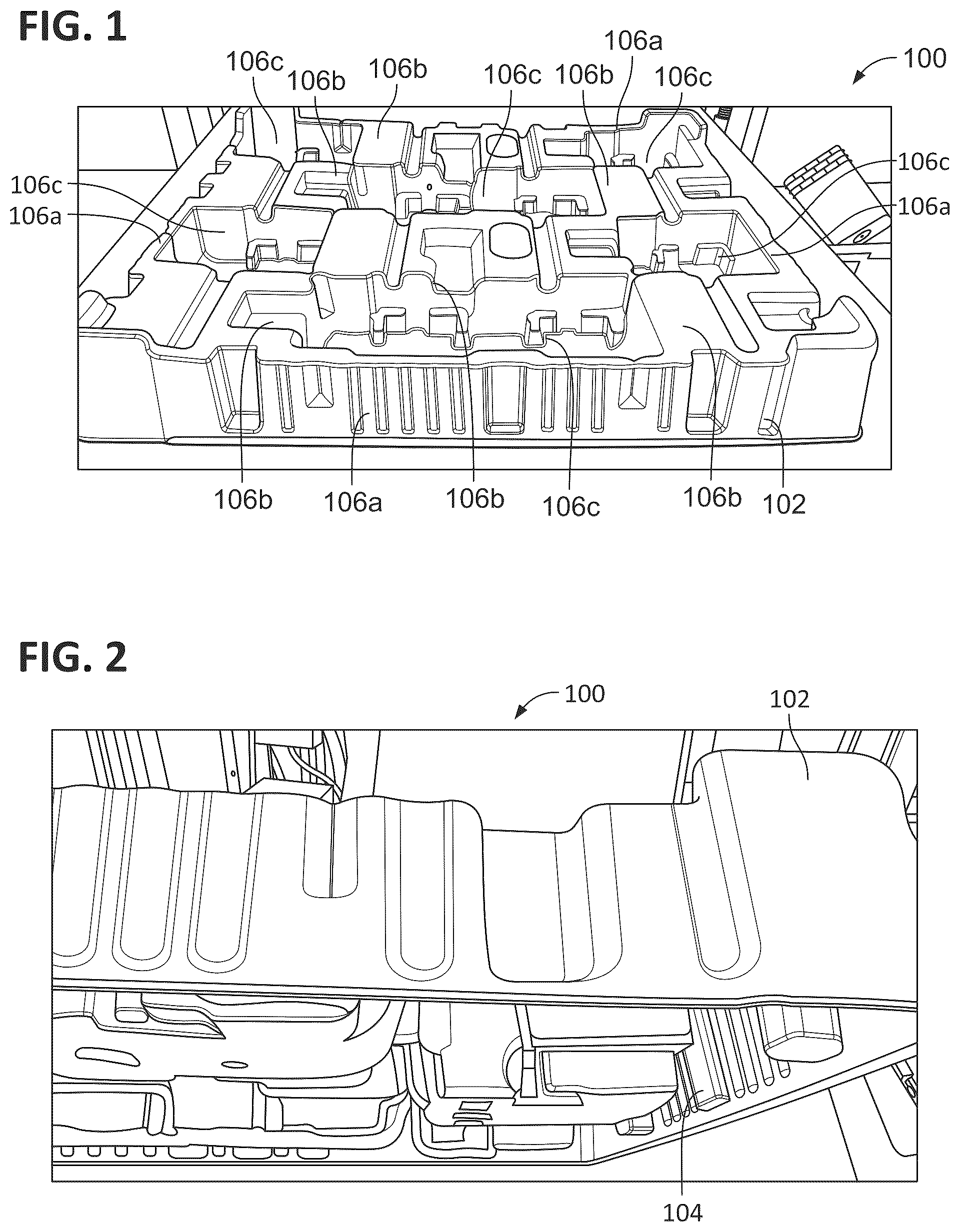 Patent US12103730 Figure 1 – Recyclable abrasion resistant dunnage tray