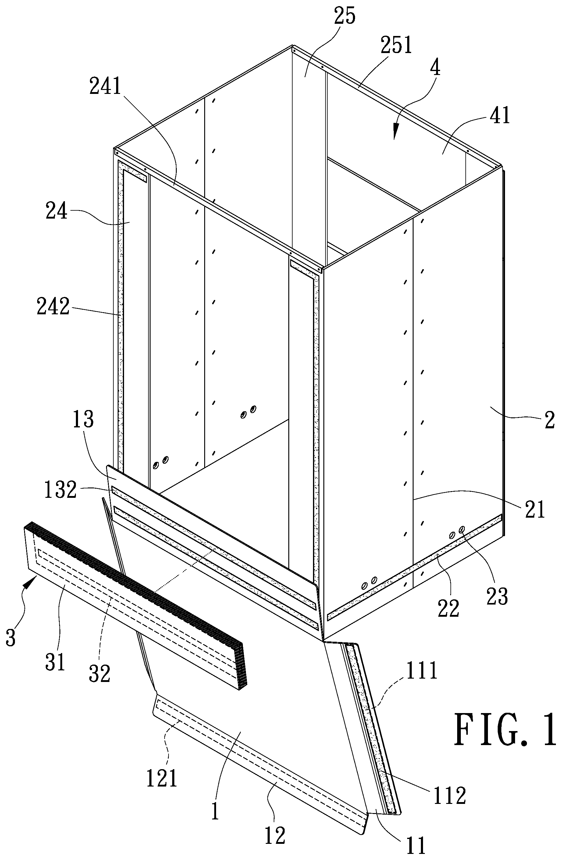 Patent US12103732 Figure 1 – Folding box