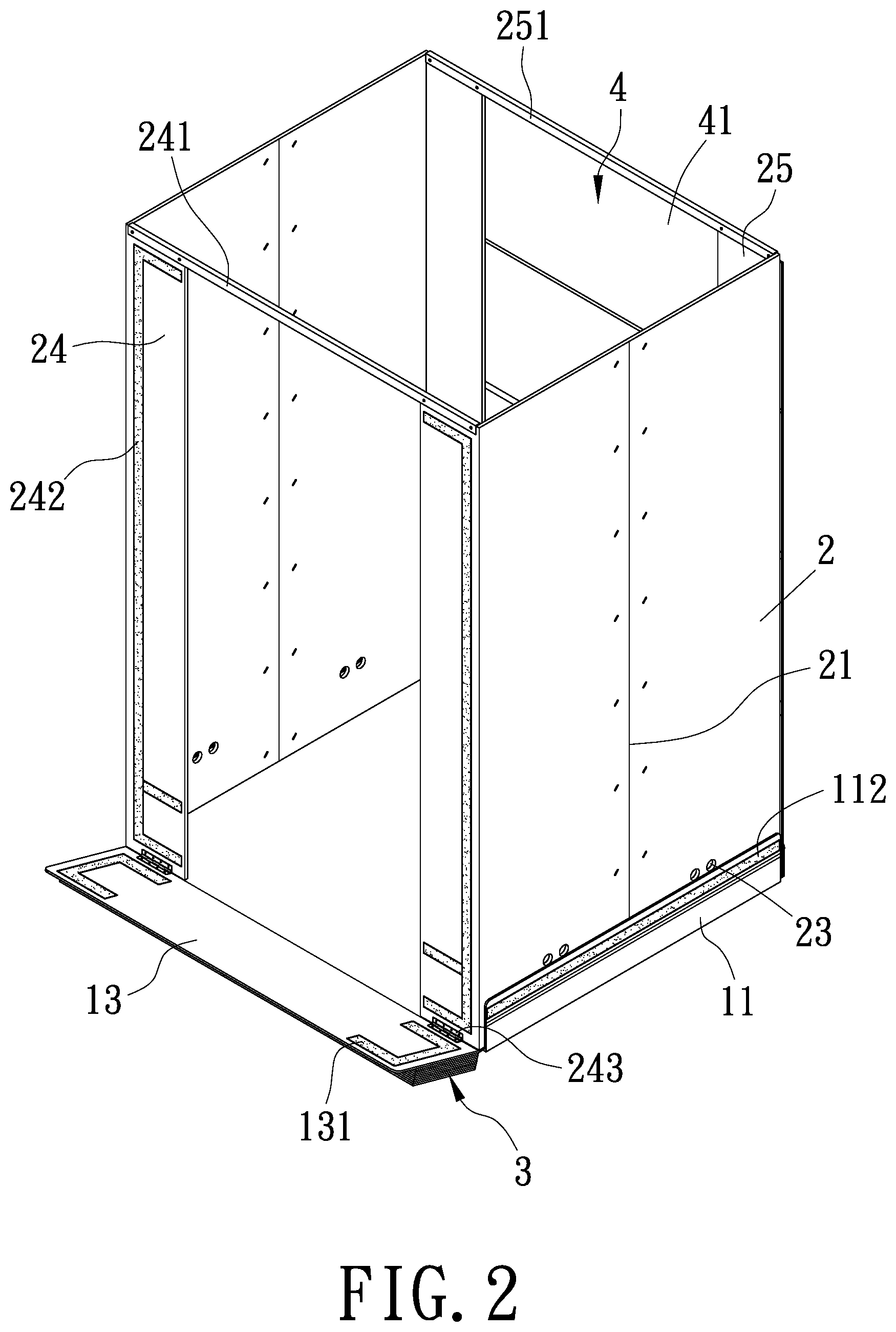 Patent US12103732 Figure 2 – Folding box