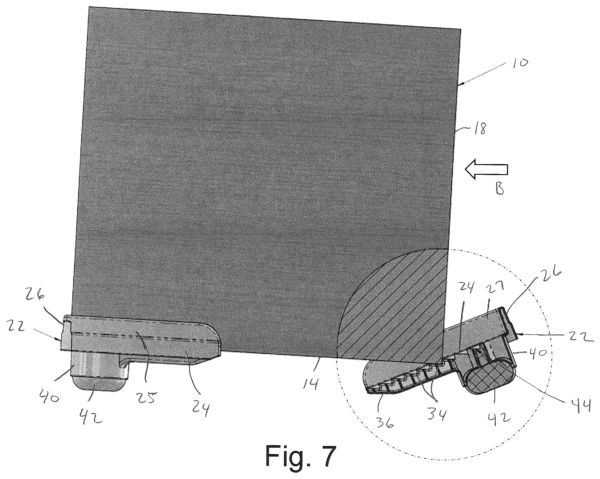Patent US12103733 Figure 6 – Two-piece vibration dampening pallet assembly