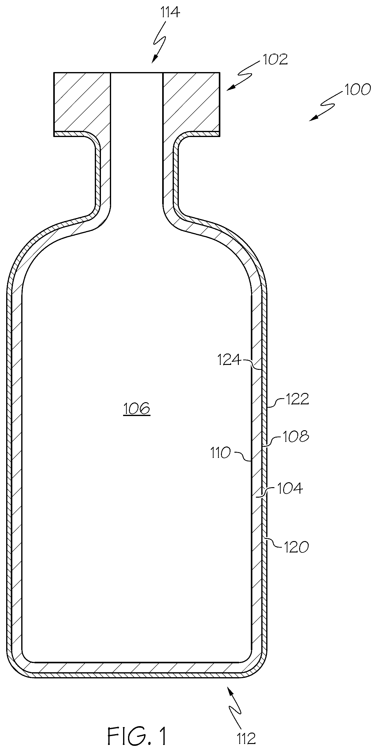 Patent US12103734 Figure 1 – Glass articles with mixed polymer and metal oxide coatings
