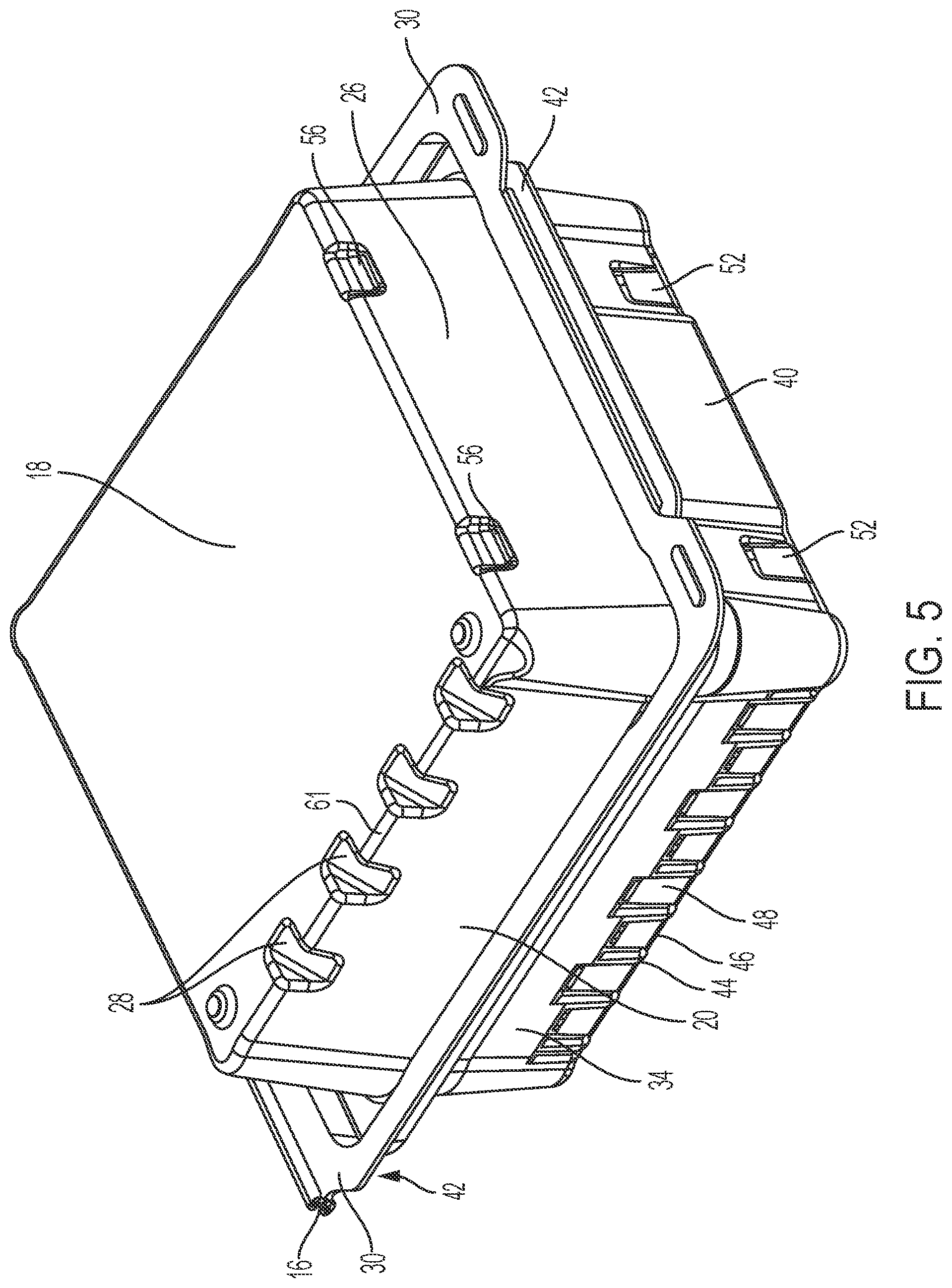 Patent US12103735 Figure 5 – Packaging for plates
