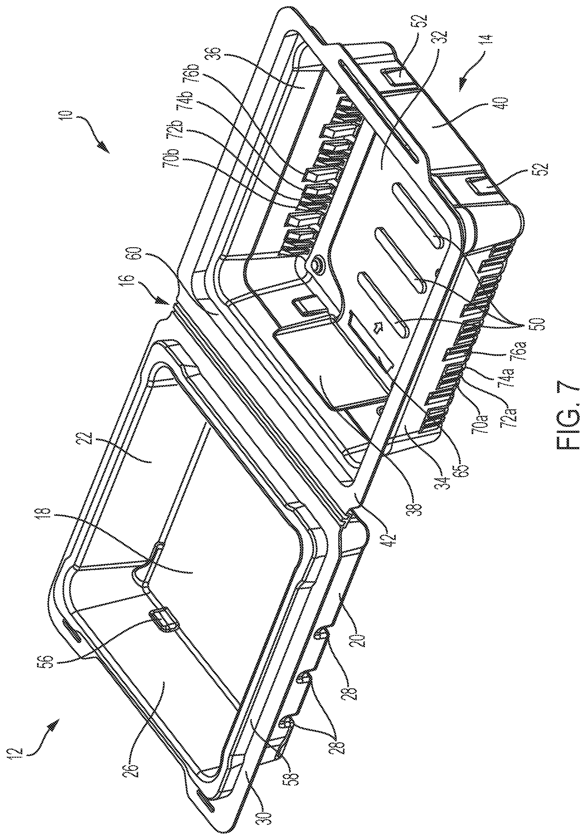 Patent US12103735 Figure 7 – Packaging for plates