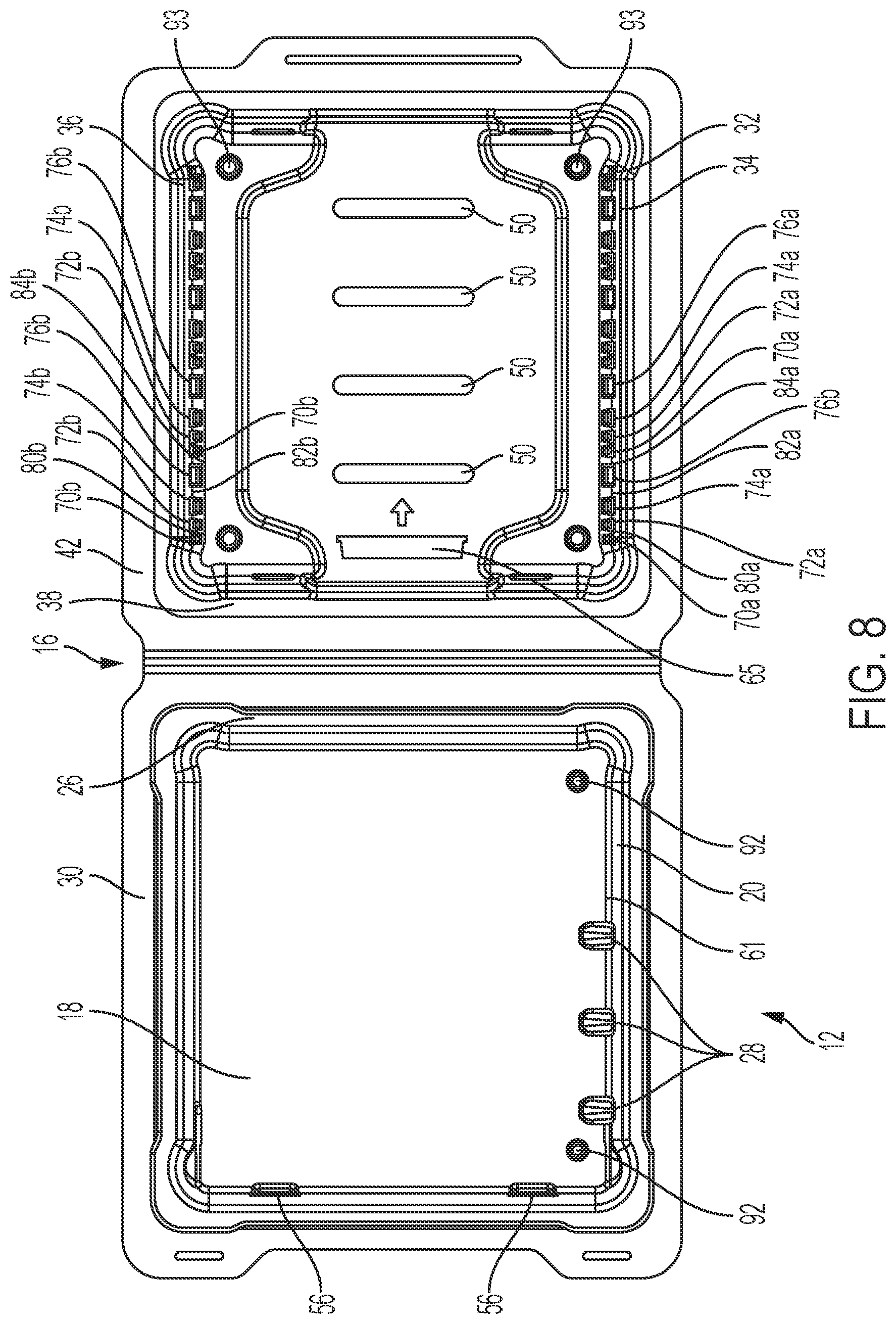 Patent US12103735 Figure 8 – Packaging for plates