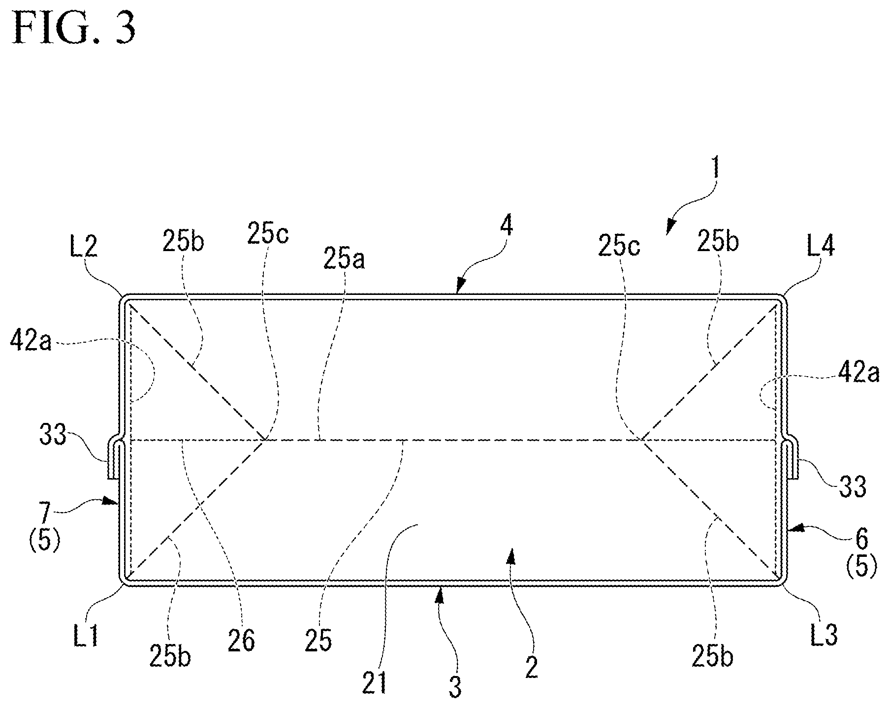 Patent US12103737 Figure 3 – Rectangular-bottomed packaging bag, and method for manufacturing rectangular-bottomed packaging bag