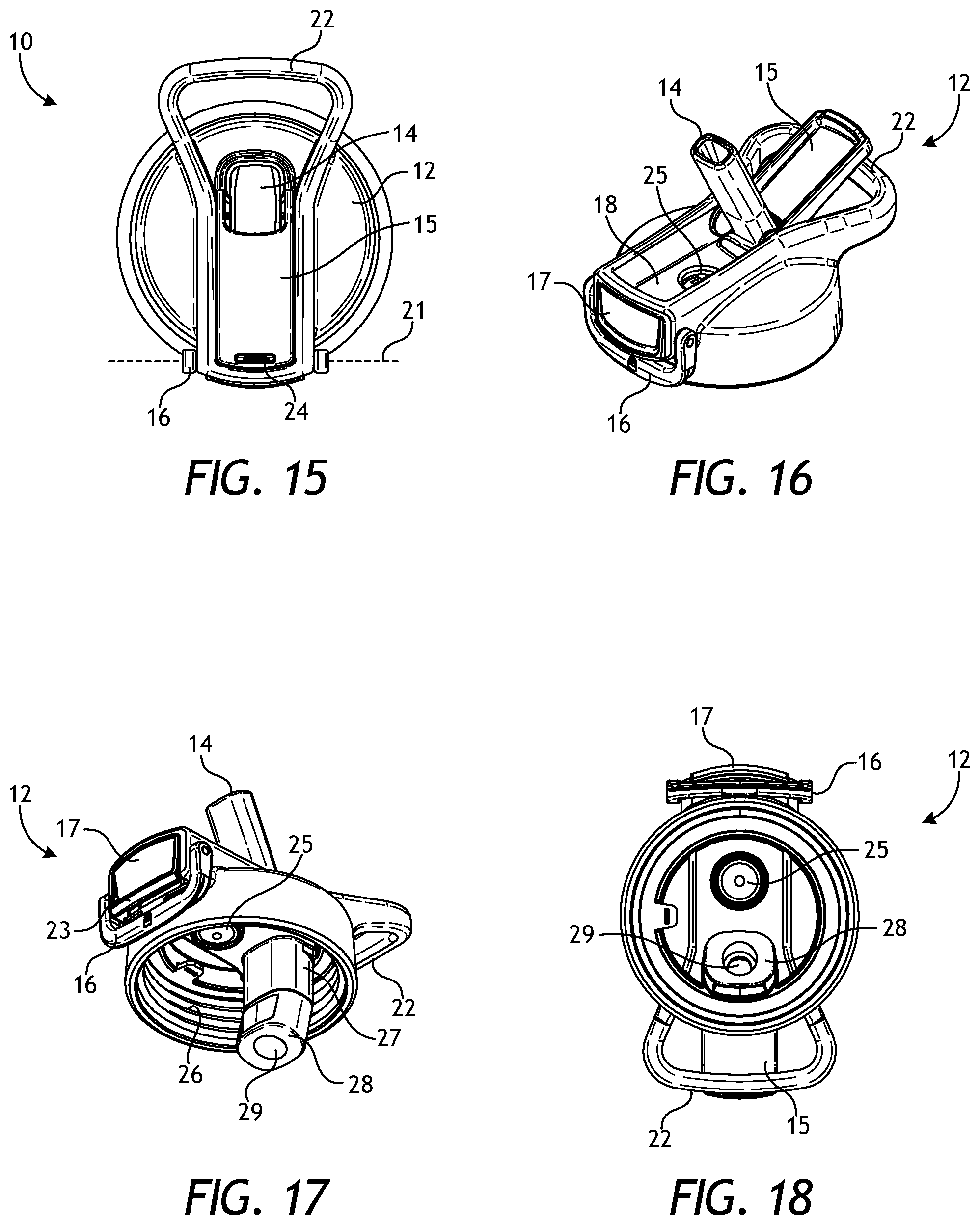 Patent US12103740 Figure 7 – Drinking vessel with hygienic straw