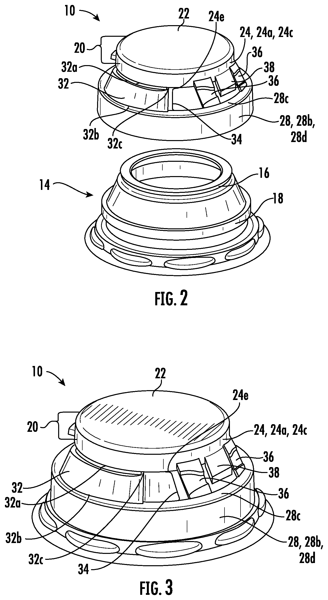Patent US12103742 Figure 2 – Tethered flip closure