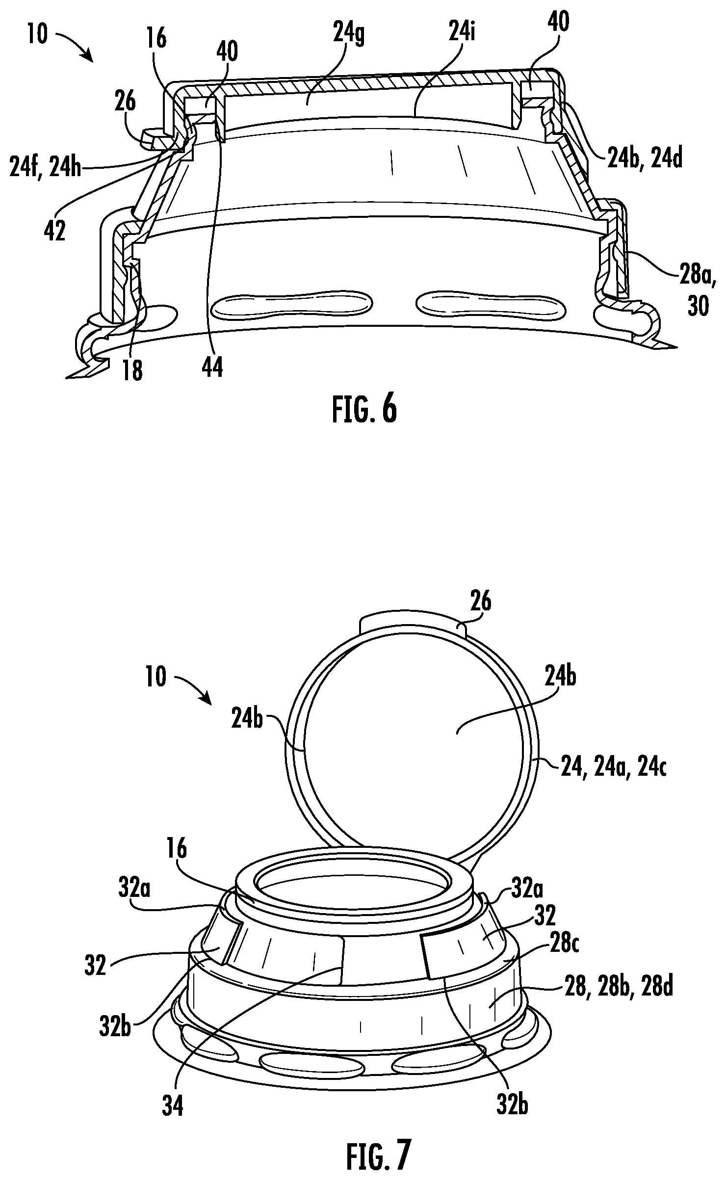 Patent US12103742 Figure 4 – Tethered flip closure