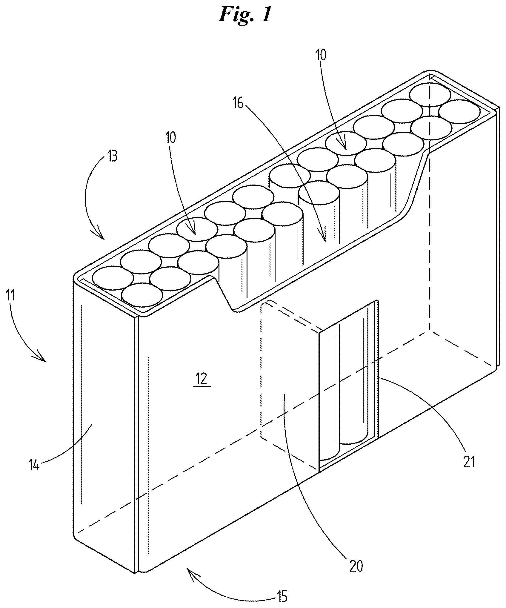 Patent US12103744 Figure 1 – Packet for cigarette industry products and method and device for producing the same