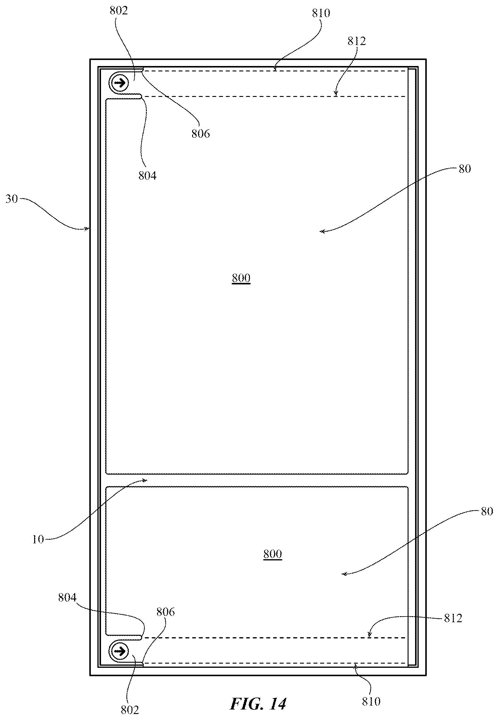 Patent US12103747 Figure 10 – Packaging with tamper-evident seal