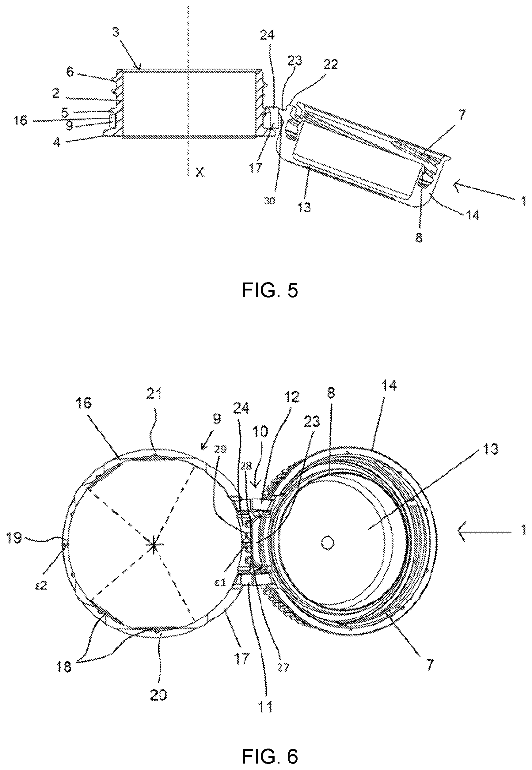 Patent US12103748 Figure 3 – Stopper device intended to be attached to the neck of a container