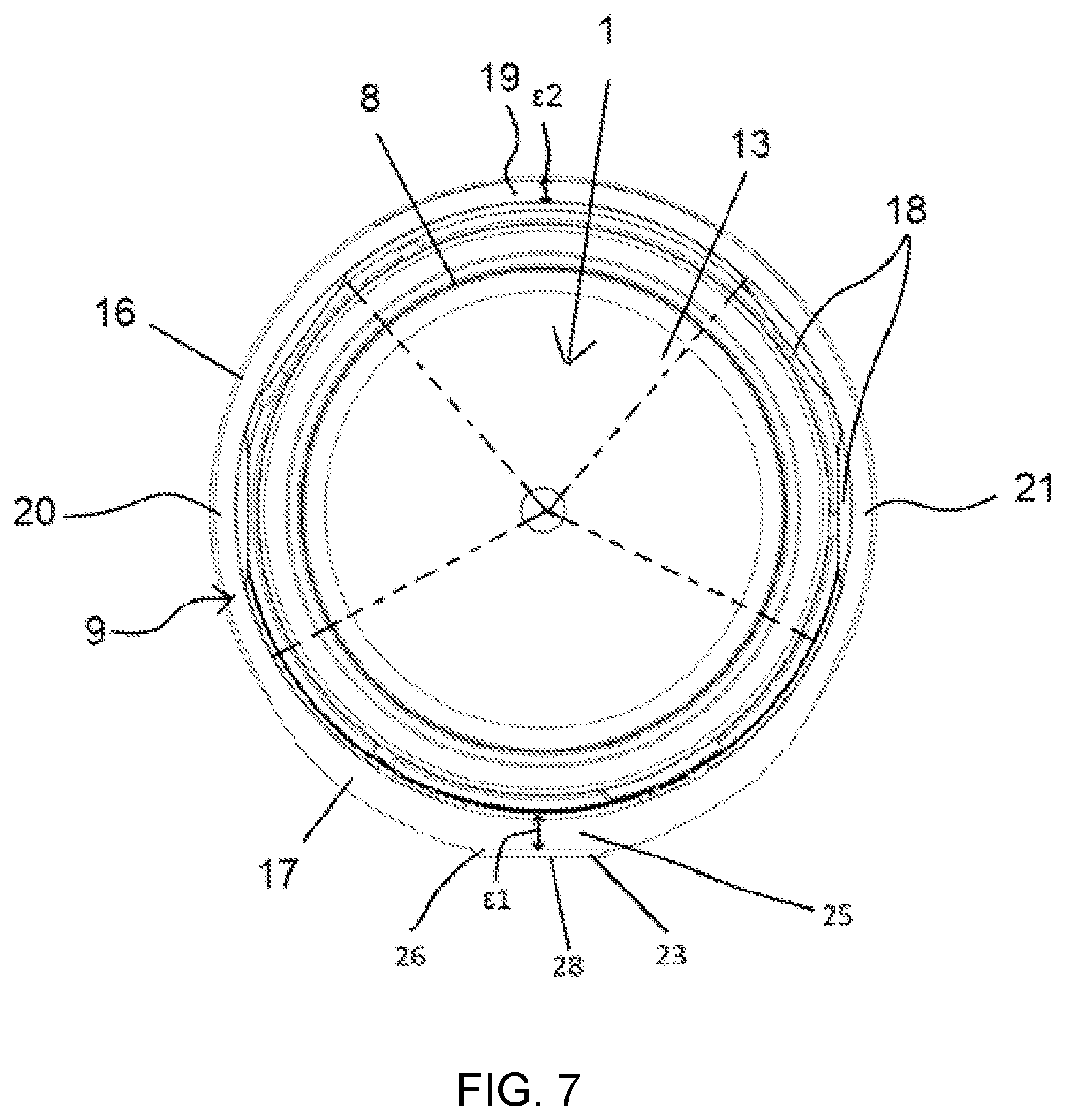 Patent US12103748 Figure 4 – Stopper device intended to be attached to the neck of a container