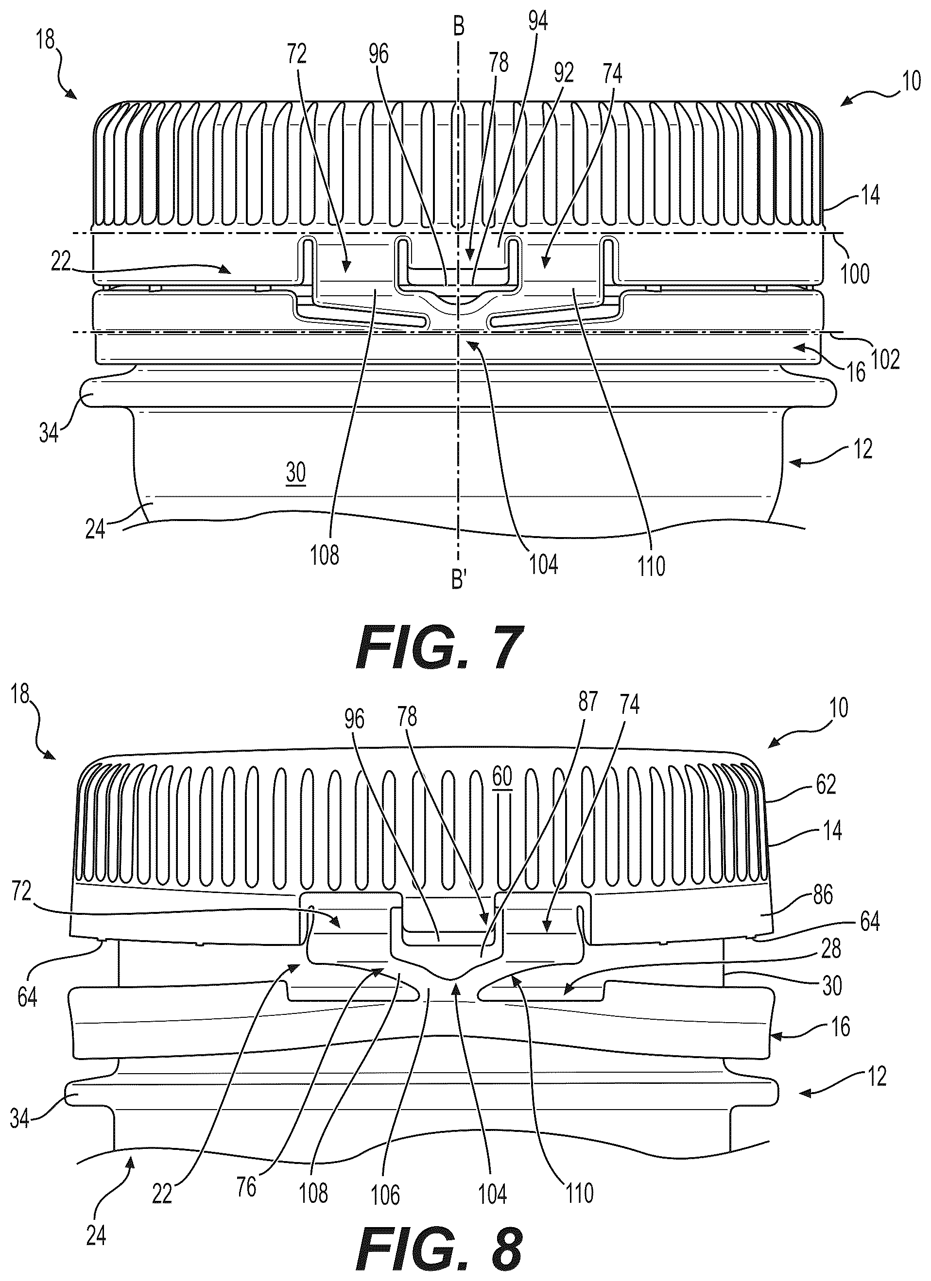 Patent US12103749 Figure 3 – Closure device for a container