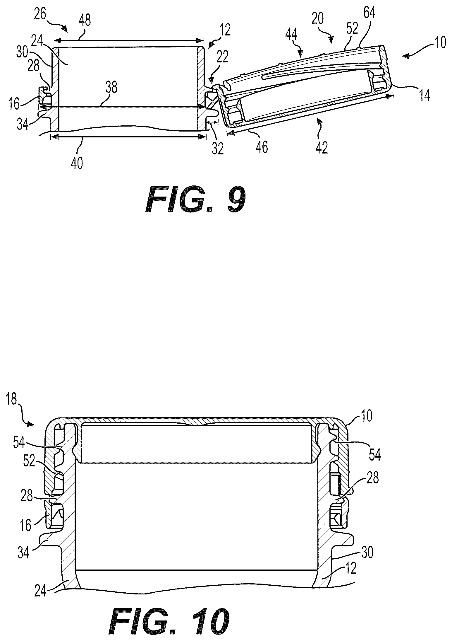 Patent US12103749 Figure 4 – Closure device for a container