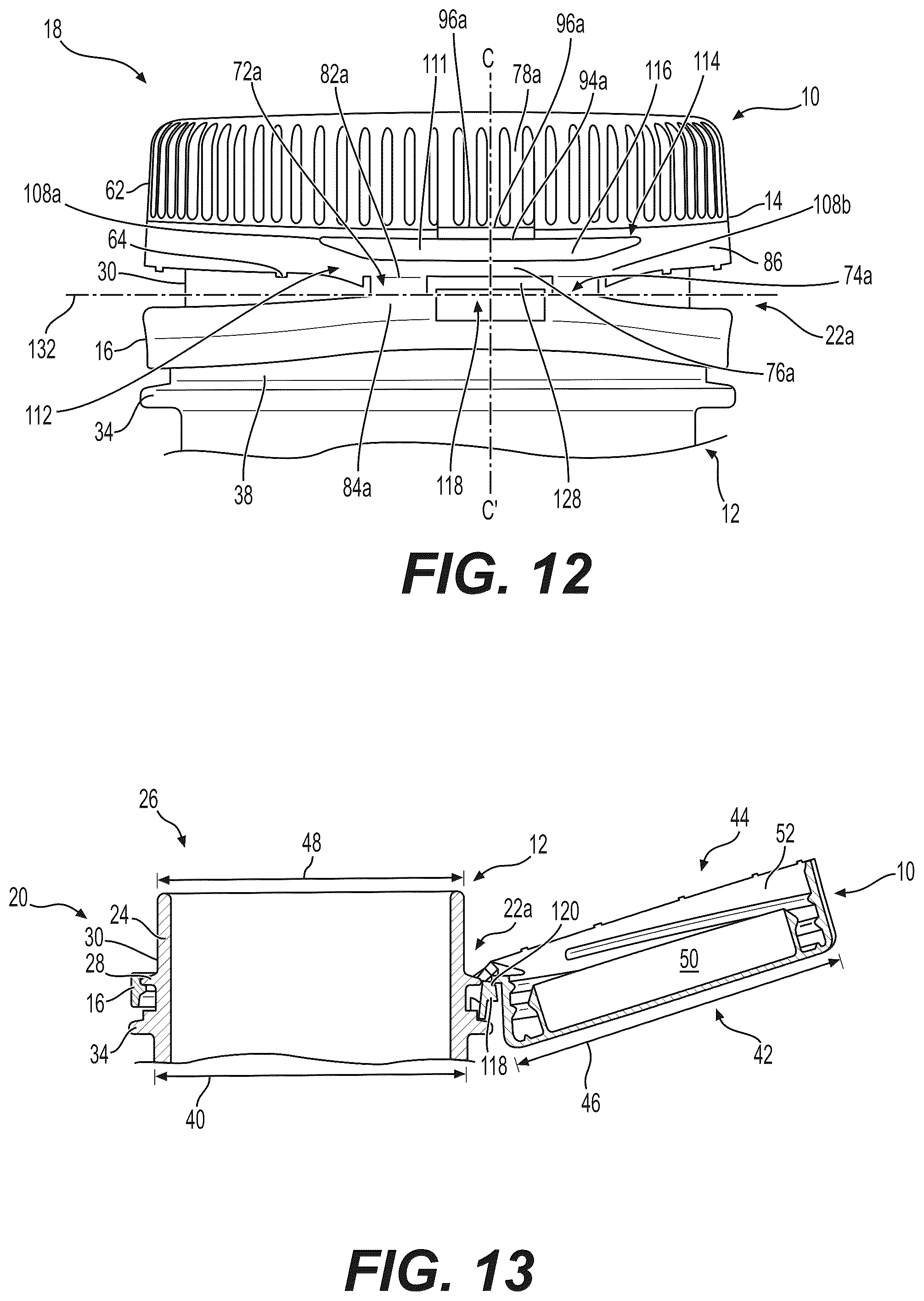 Patent US12103749 Figure 6 – Closure device for a container