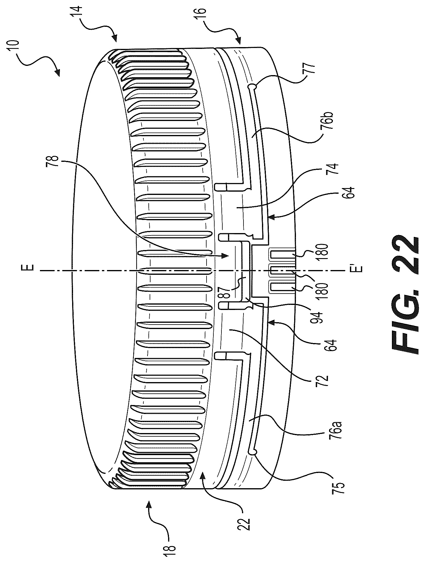 Patent US12103749 Figure 12 – Closure device for a container