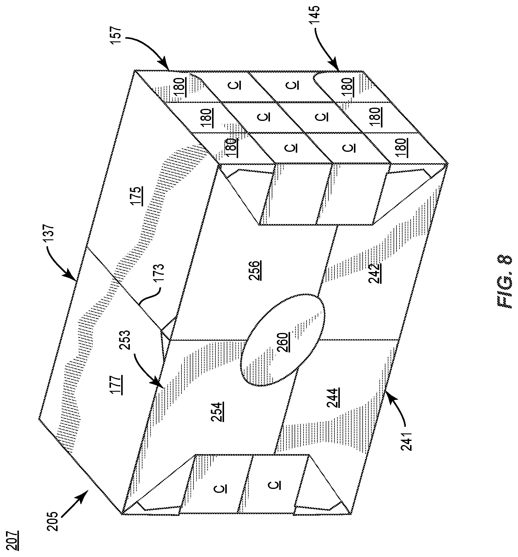 Patent US12103753 Figure 8 – Shipping and dispensing construct