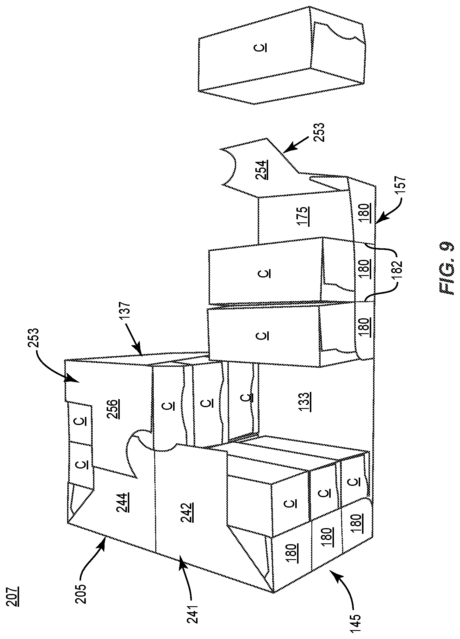 Patent US12103753 Figure 9 – Shipping and dispensing construct