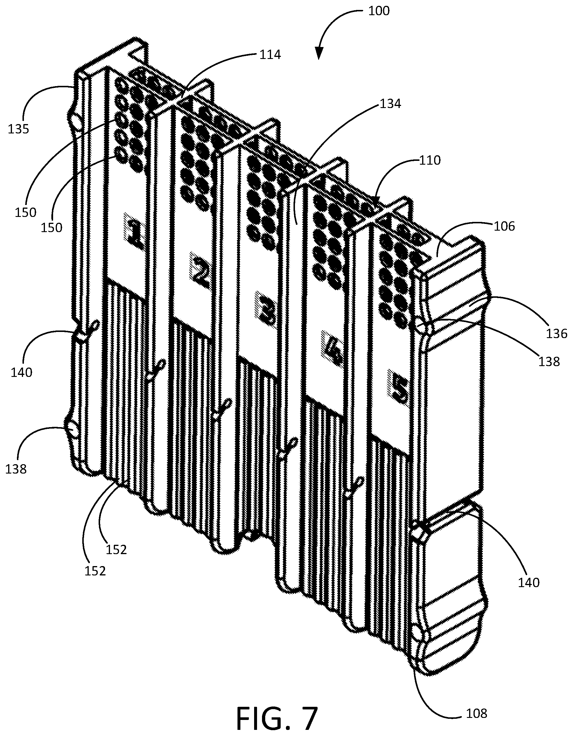 Patent US12103755 Figure 7 – Reed storage apparatus for humidity control