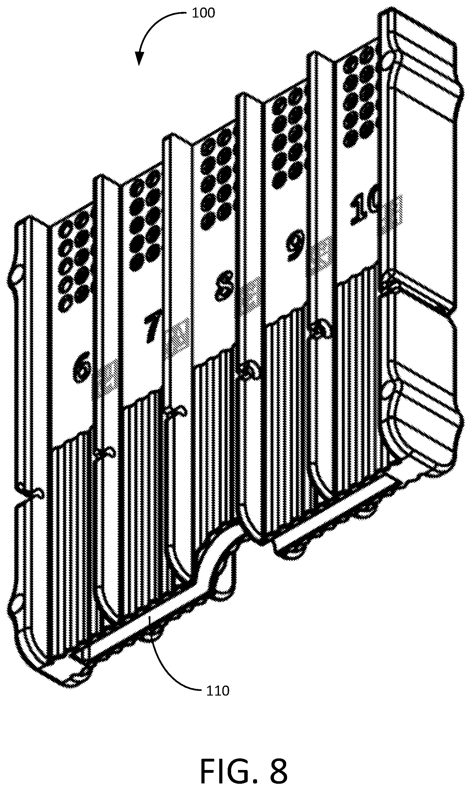 Patent US12103755 Figure 8 – Reed storage apparatus for humidity control