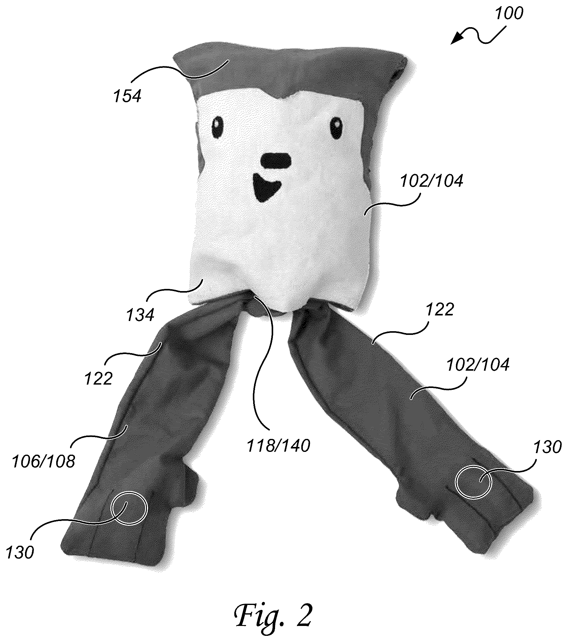Patent US12103757 Figure 3 – Plush toy parcel suitable for shipping