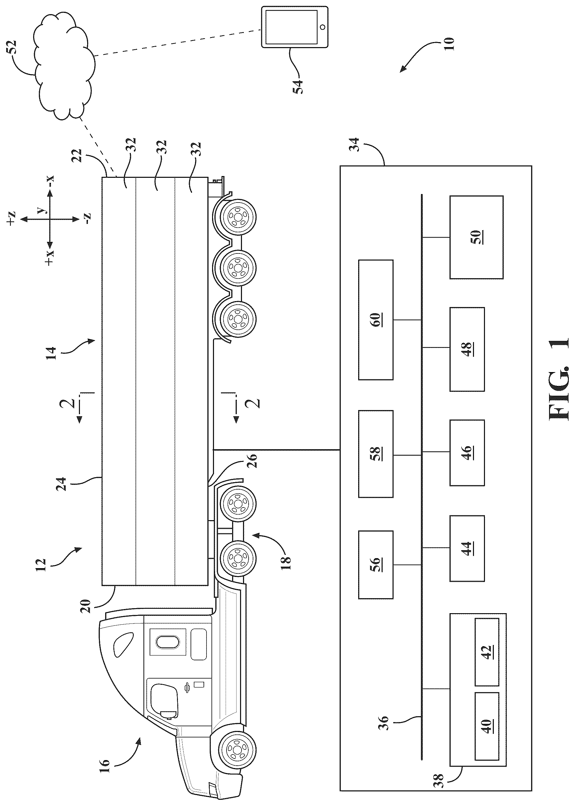 Patent US12103764 Figure 1 – Adaptable transportation container systems for vehicles