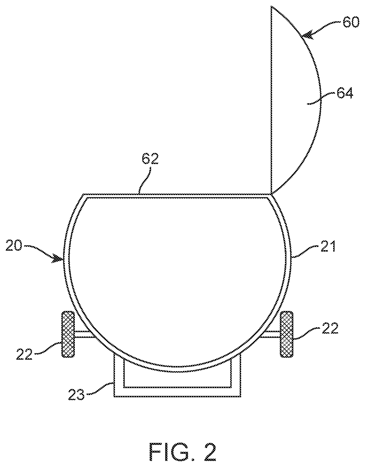 Patent US12103767 Figure 2 – Wheeled garbage receptacle with built in seat