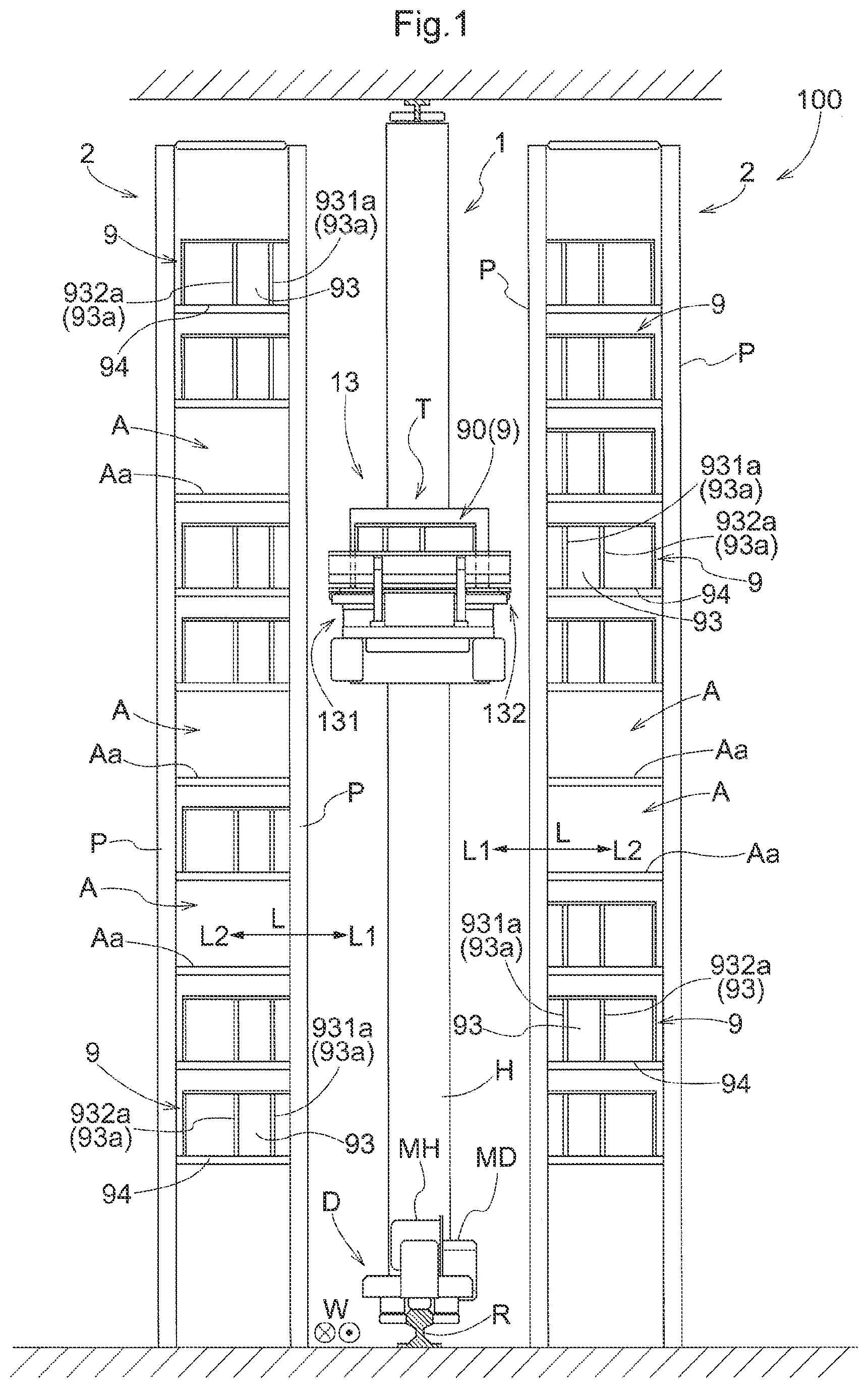 Patent US12103769 Figure 1 – Transfer device