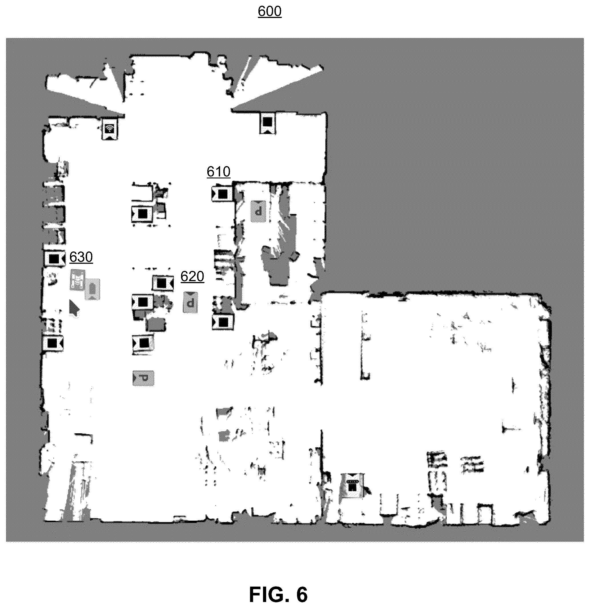 Patent US12103773 Figure 6 – Dynamic traversal protocol selection by autonomous robots in a facility context