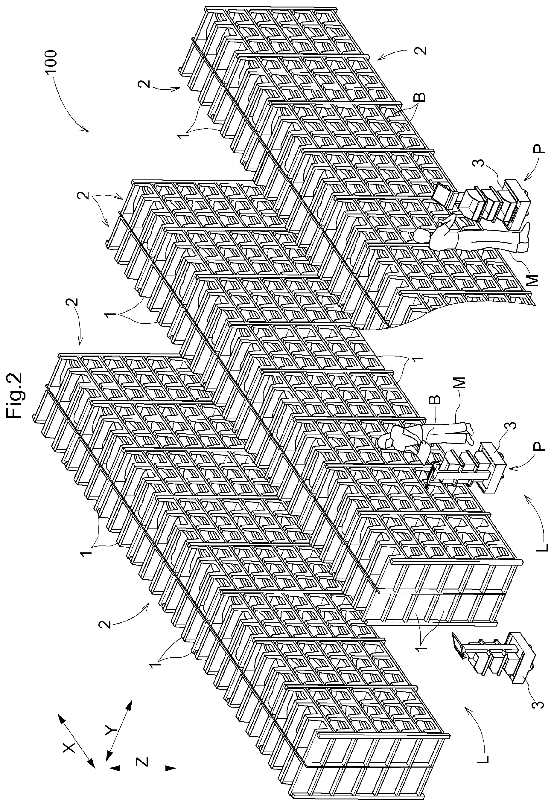 Patent US12103774 Figure 2 – Article transport vehicle