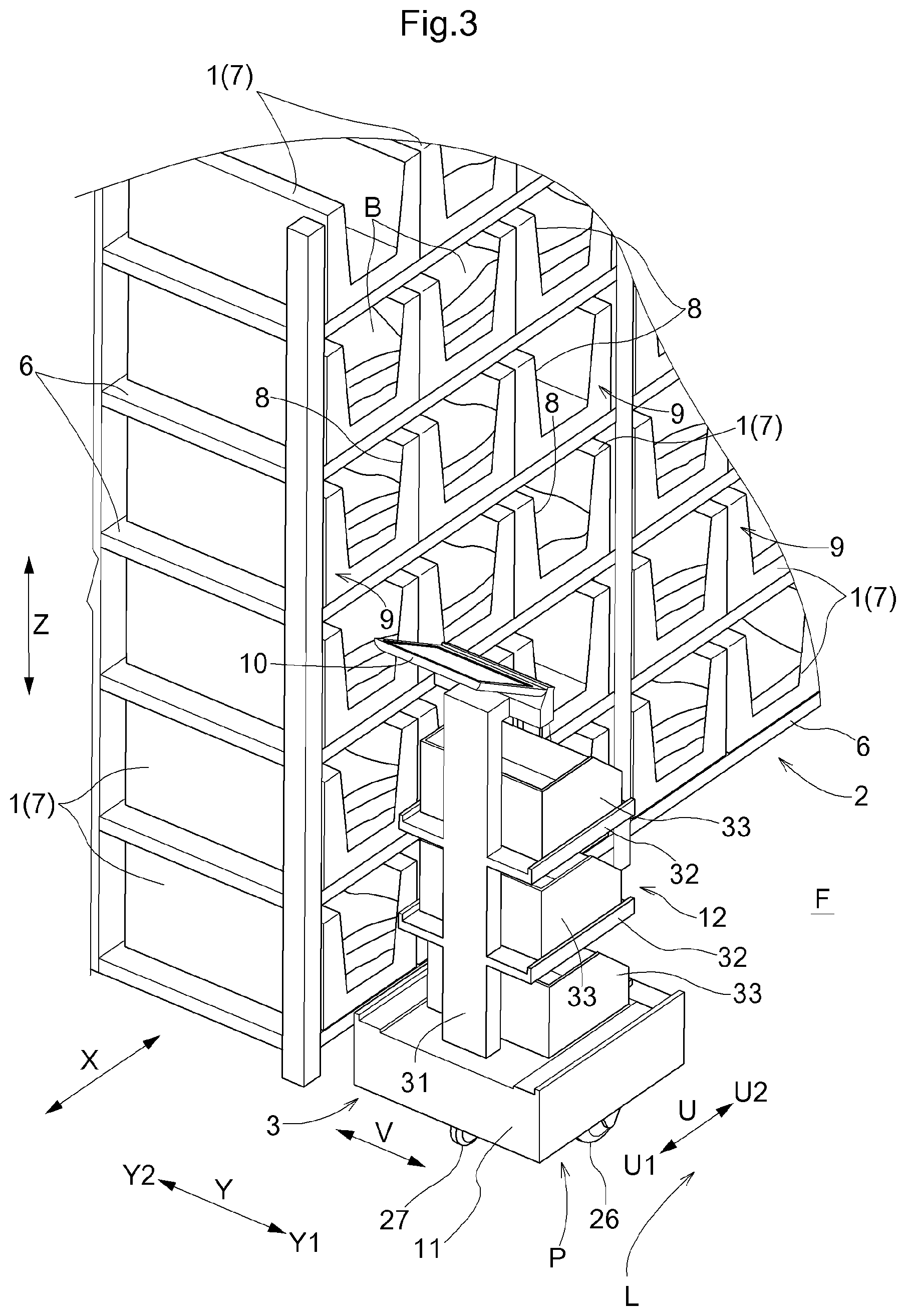 Patent US12103774 Figure 3 – Article transport vehicle
