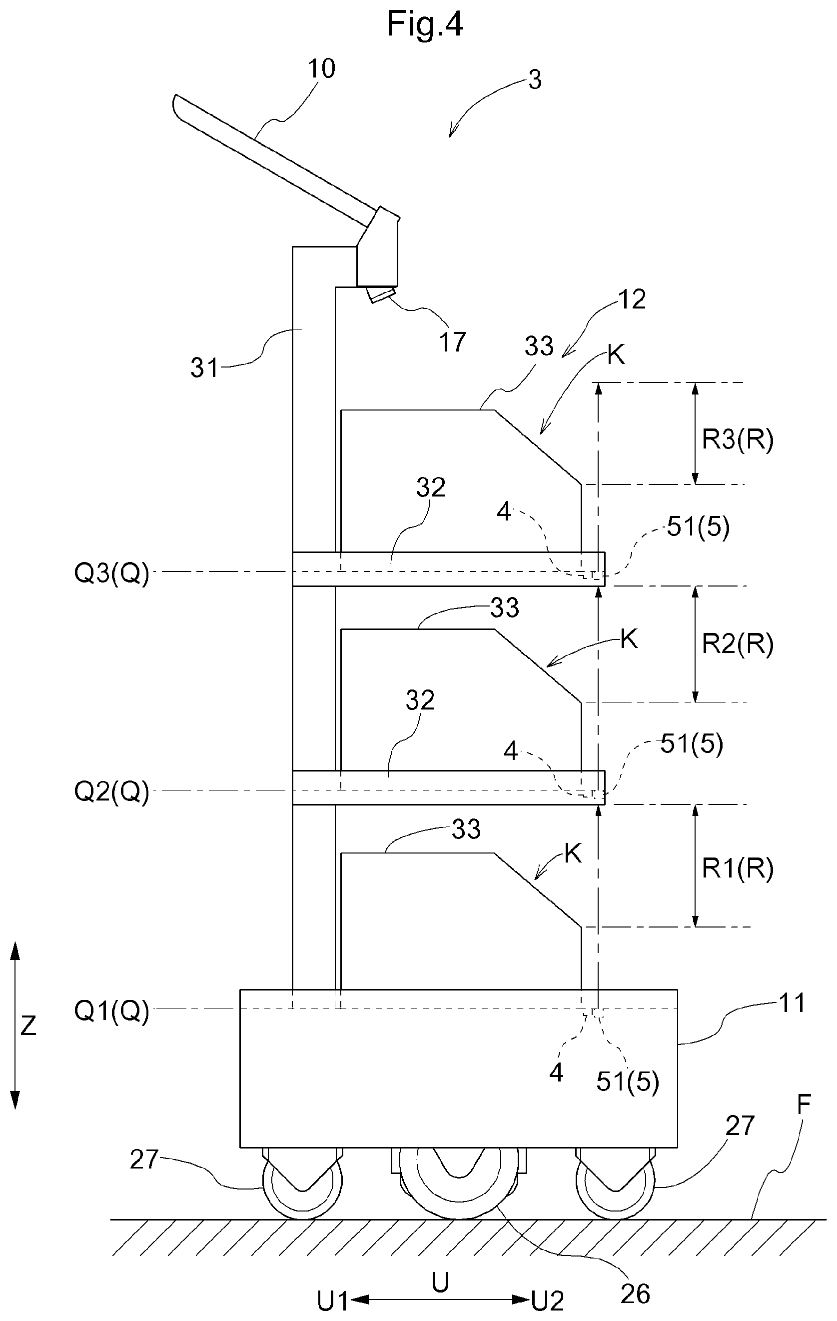 Patent US12103774 Figure 4 – Article transport vehicle