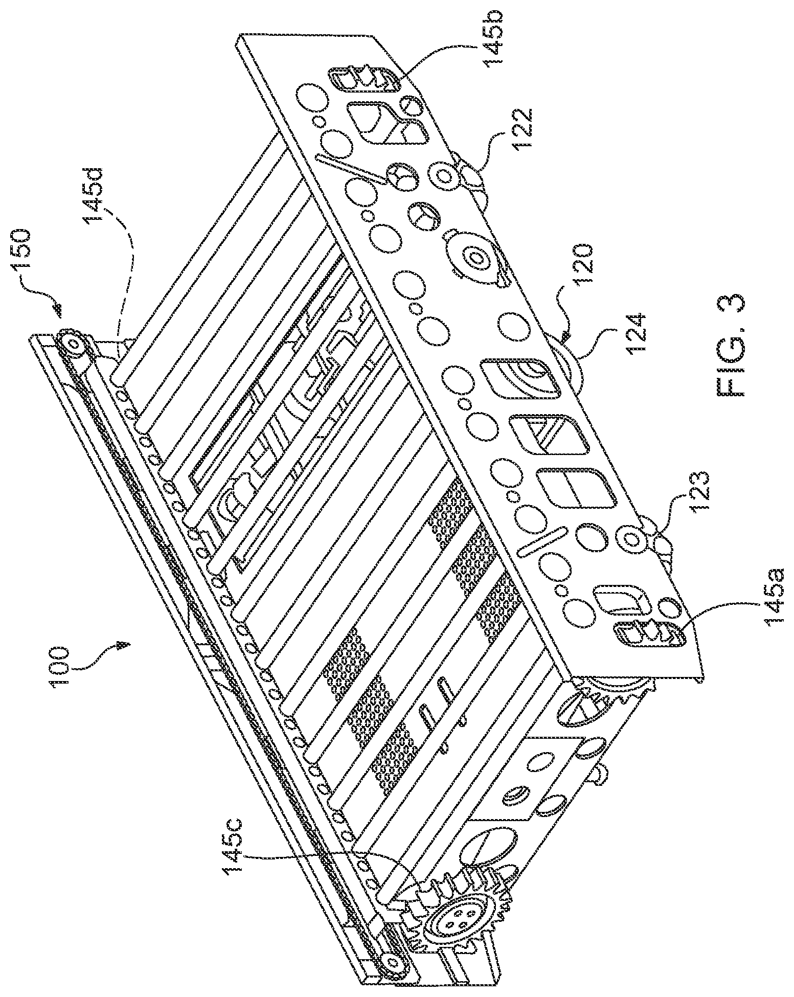 Patent US12103778 Figure 3 – Material handling apparatus having separate workstation and method of use