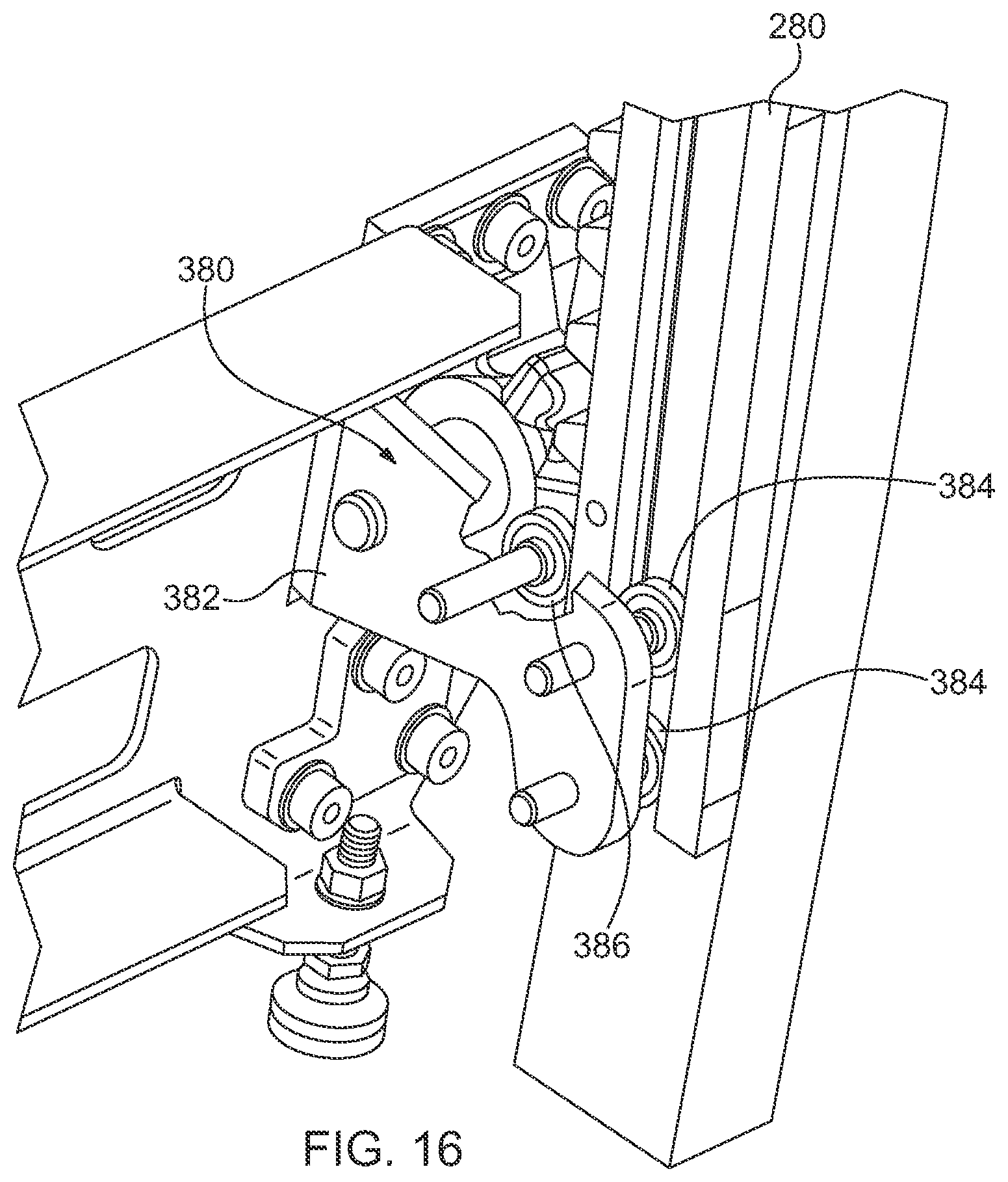 Patent US12103778 Figure 14 – Material handling apparatus having separate workstation and method of use