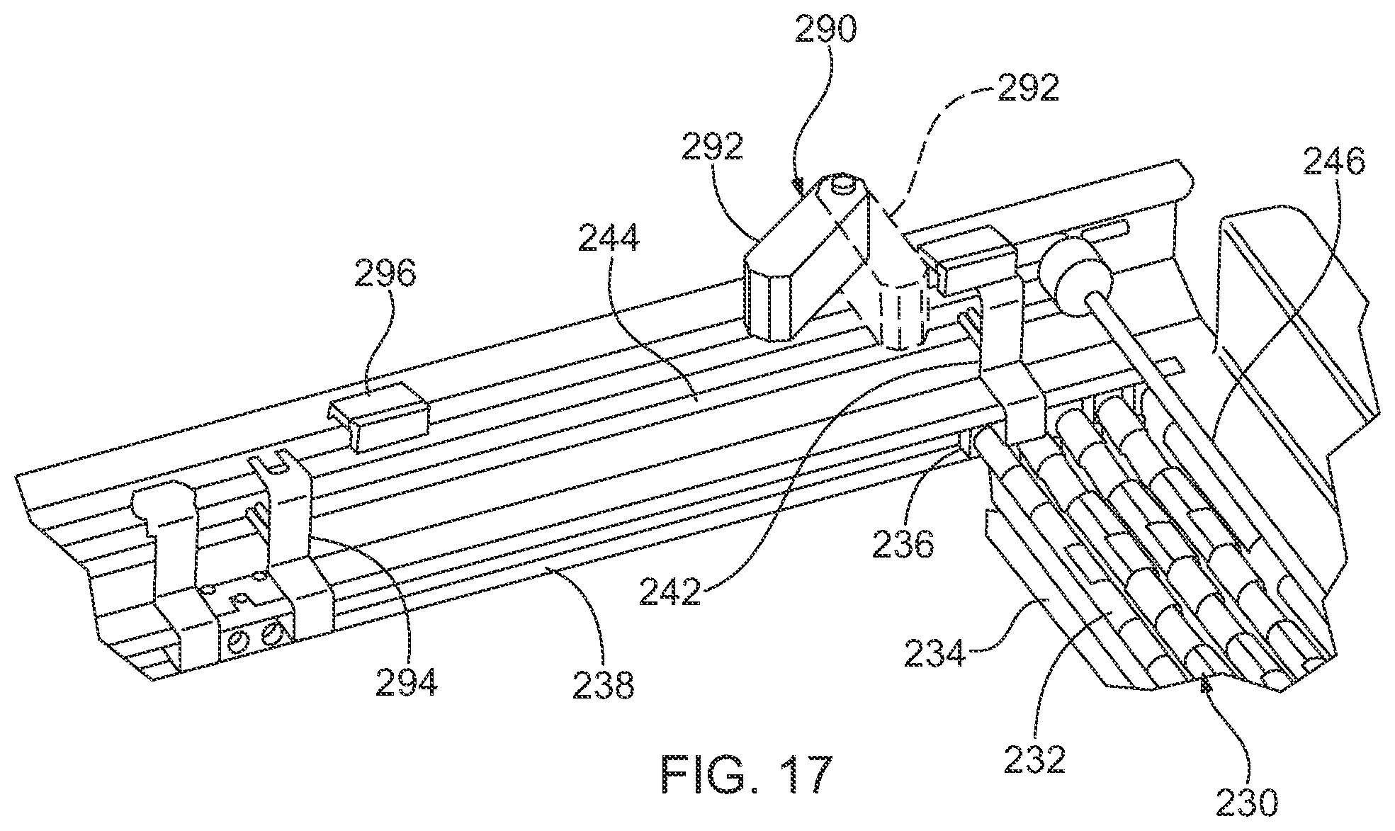 Patent US12103778 Figure 15 – Material handling apparatus having separate workstation and method of use