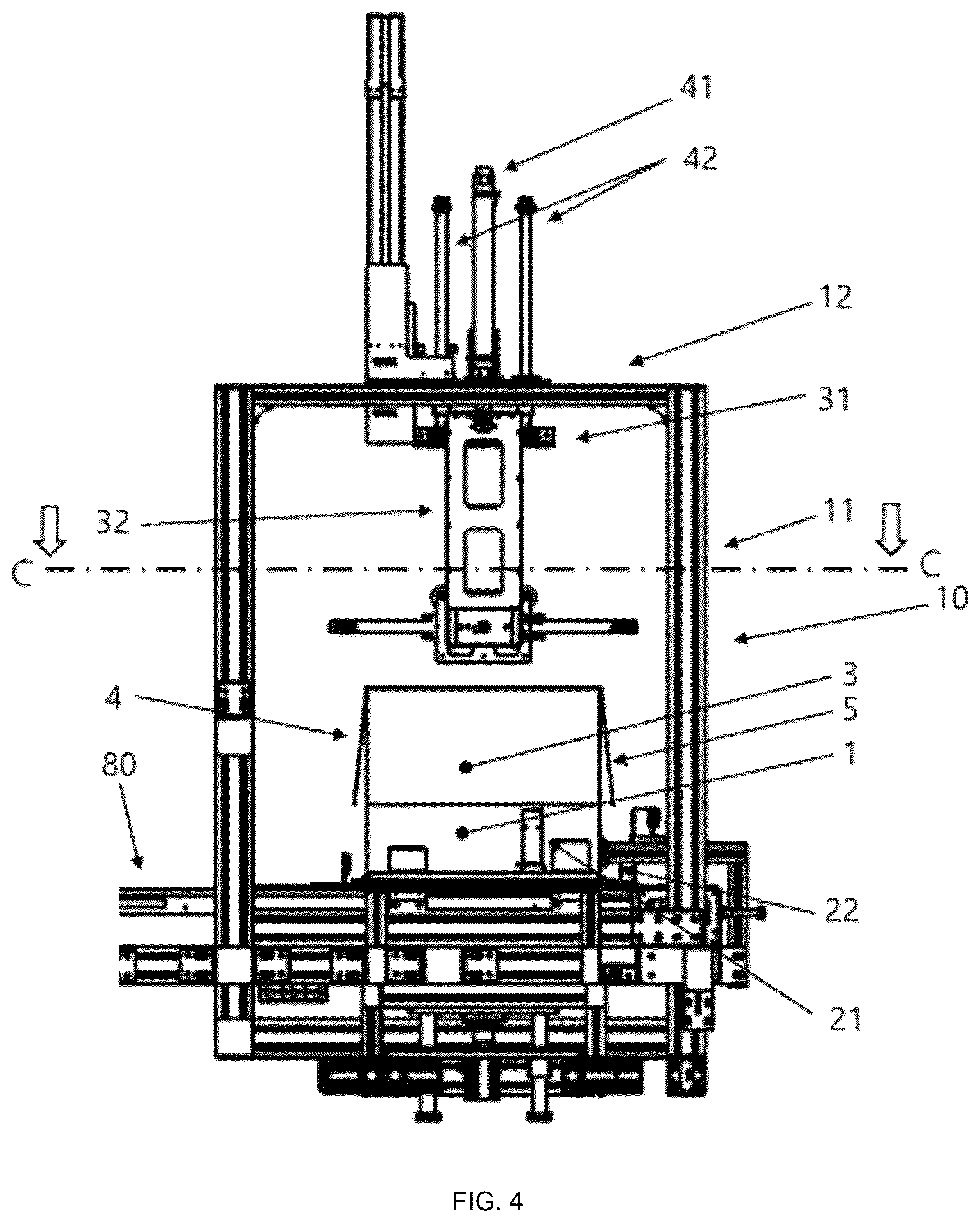 Patent US12103780 Figure 4 – System for inverting packaging box