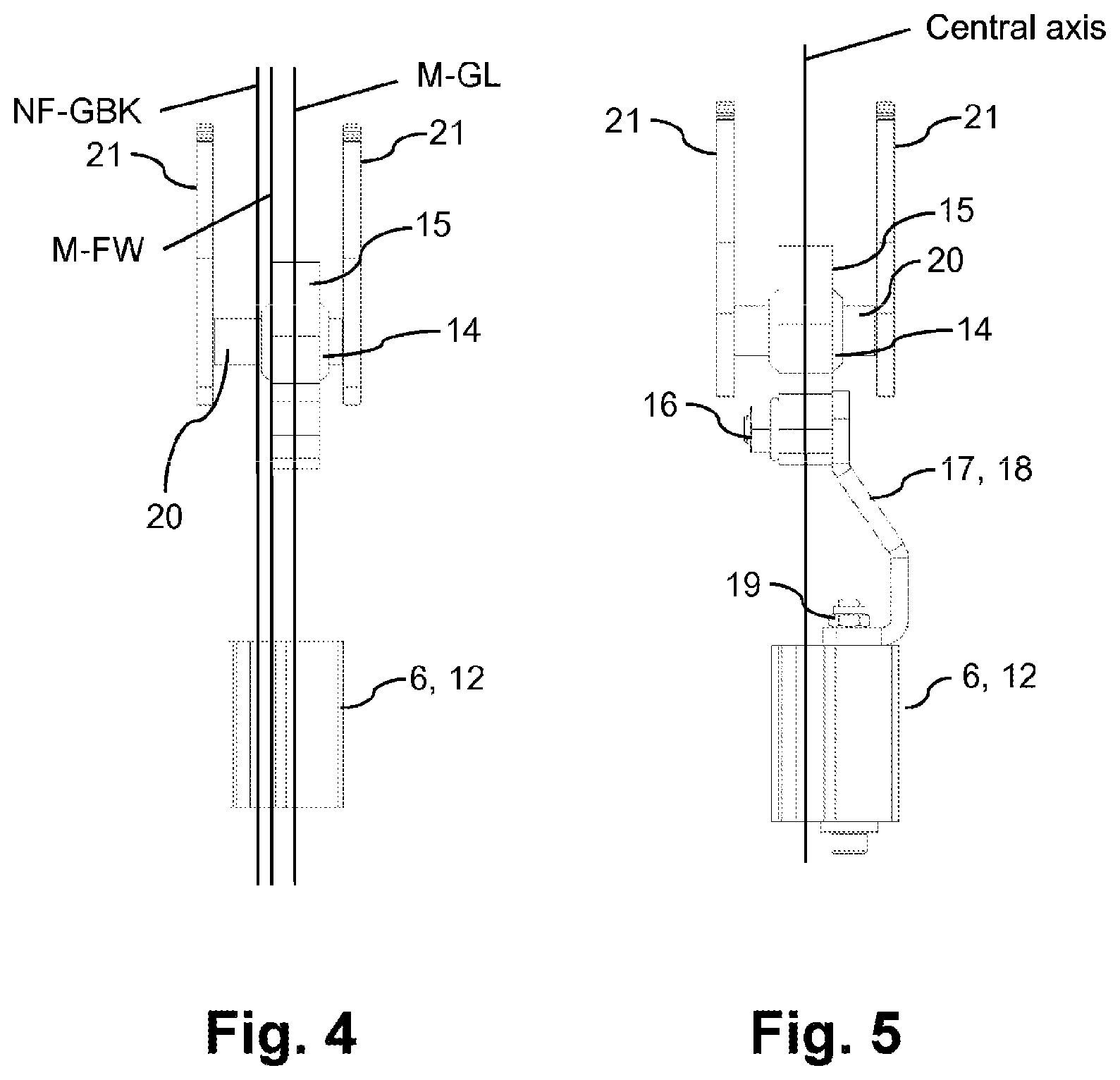 Patent US12103783 Figure 4 – Conveying carriage for a distributing conveyor and connecting arrangement for fastening a conveying carriage to a drive means of a distributing conveyor