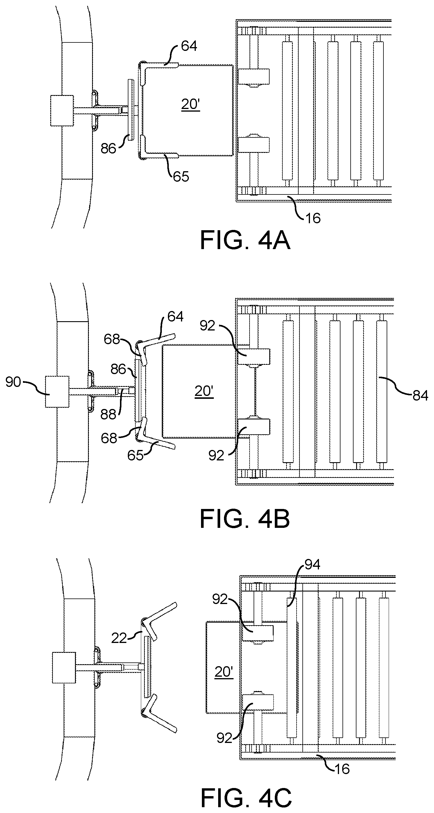 Patent US12103784 Figure 2 – Overhead tray conveyor and wash system