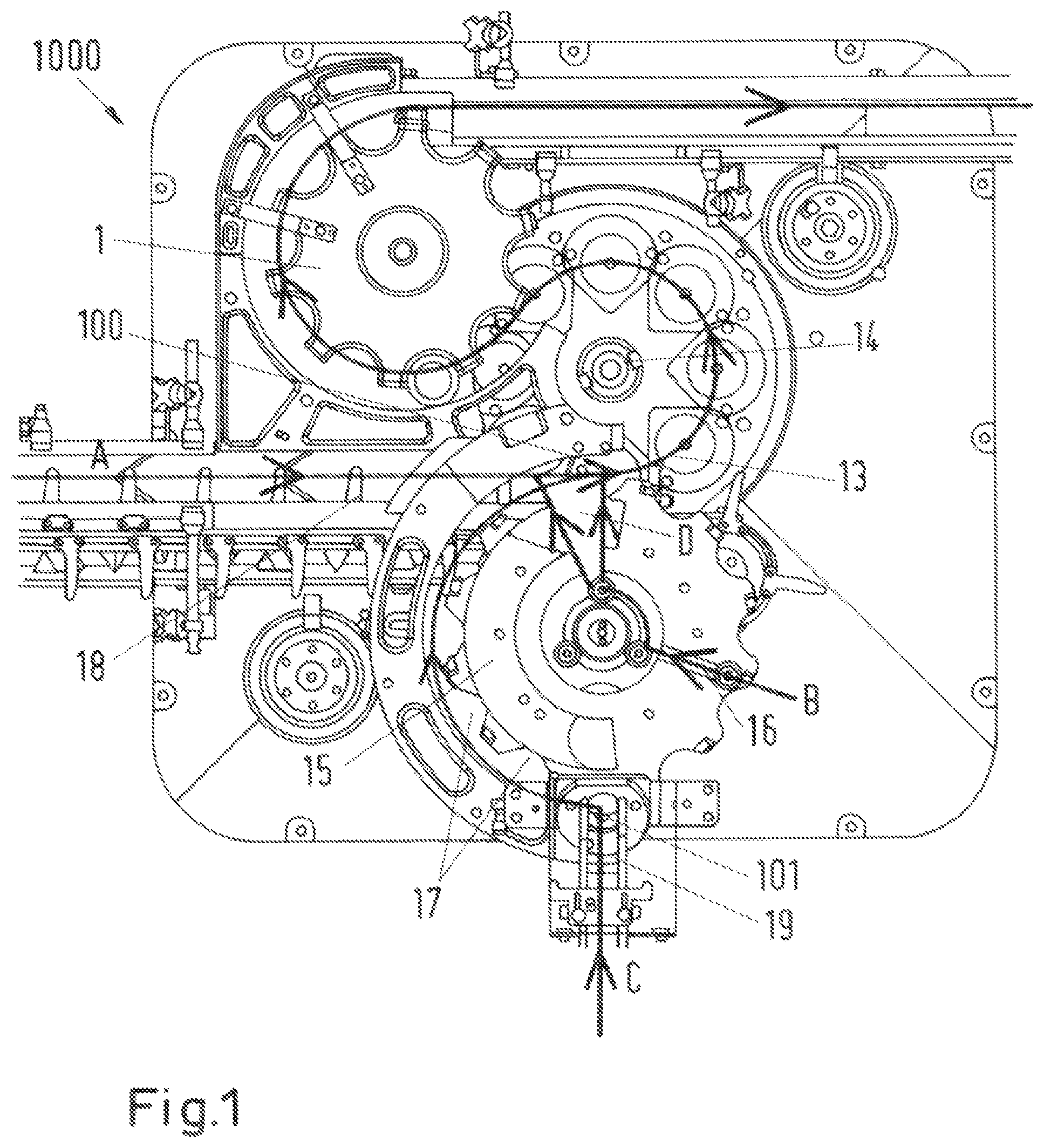 Patent US12103788 Figure 1 – Apparatus for processing containers