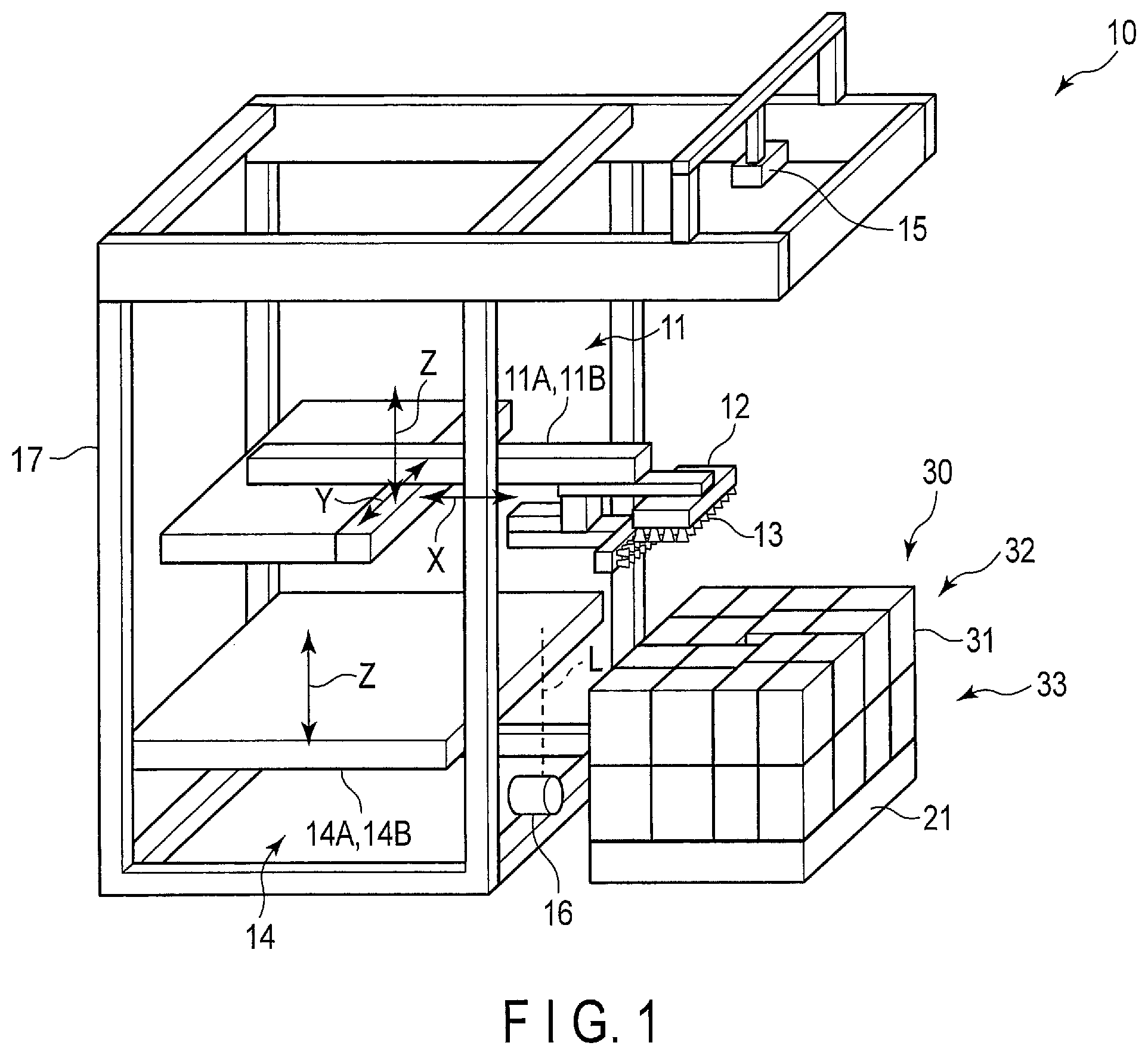 Patent US12103793 Figure 1 – Unloading apparatus, unloading method, and program