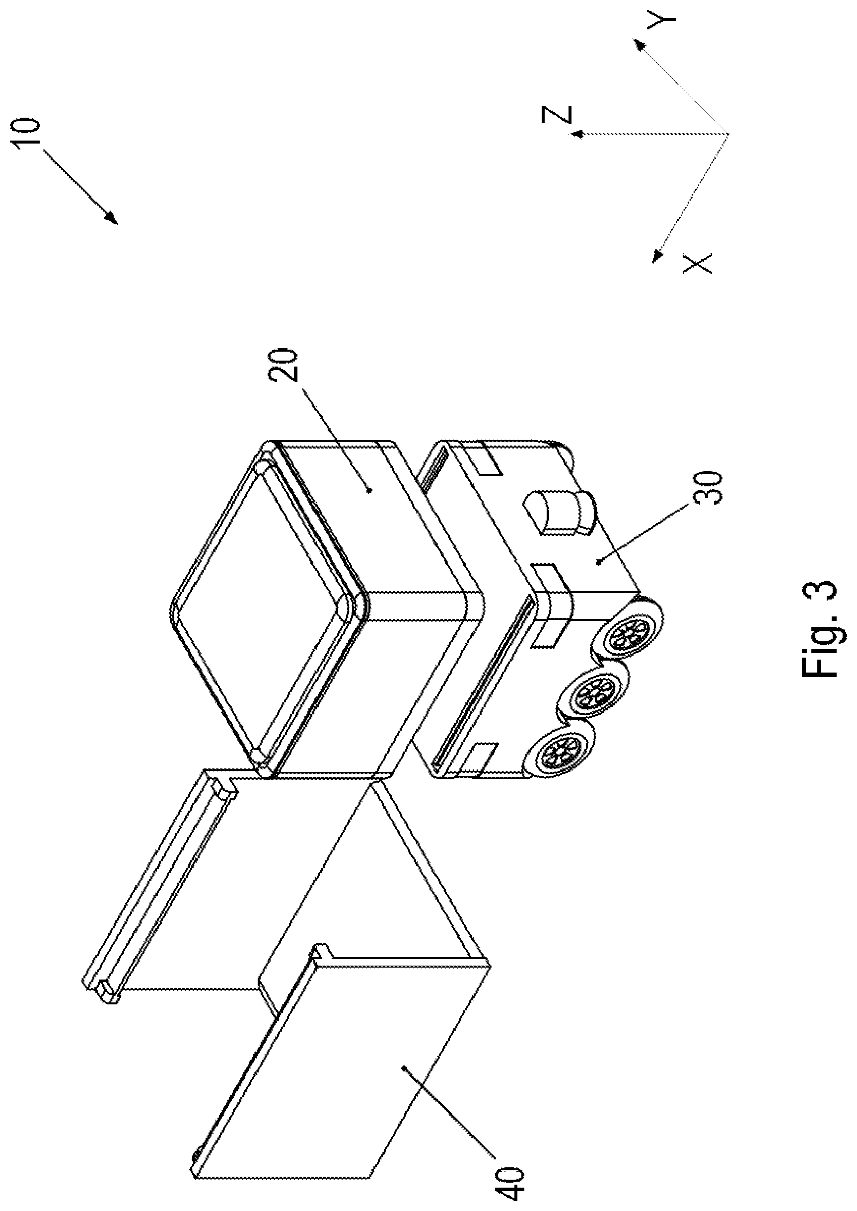 Patent US12103795 Figure 3 – System and method for transporting goods