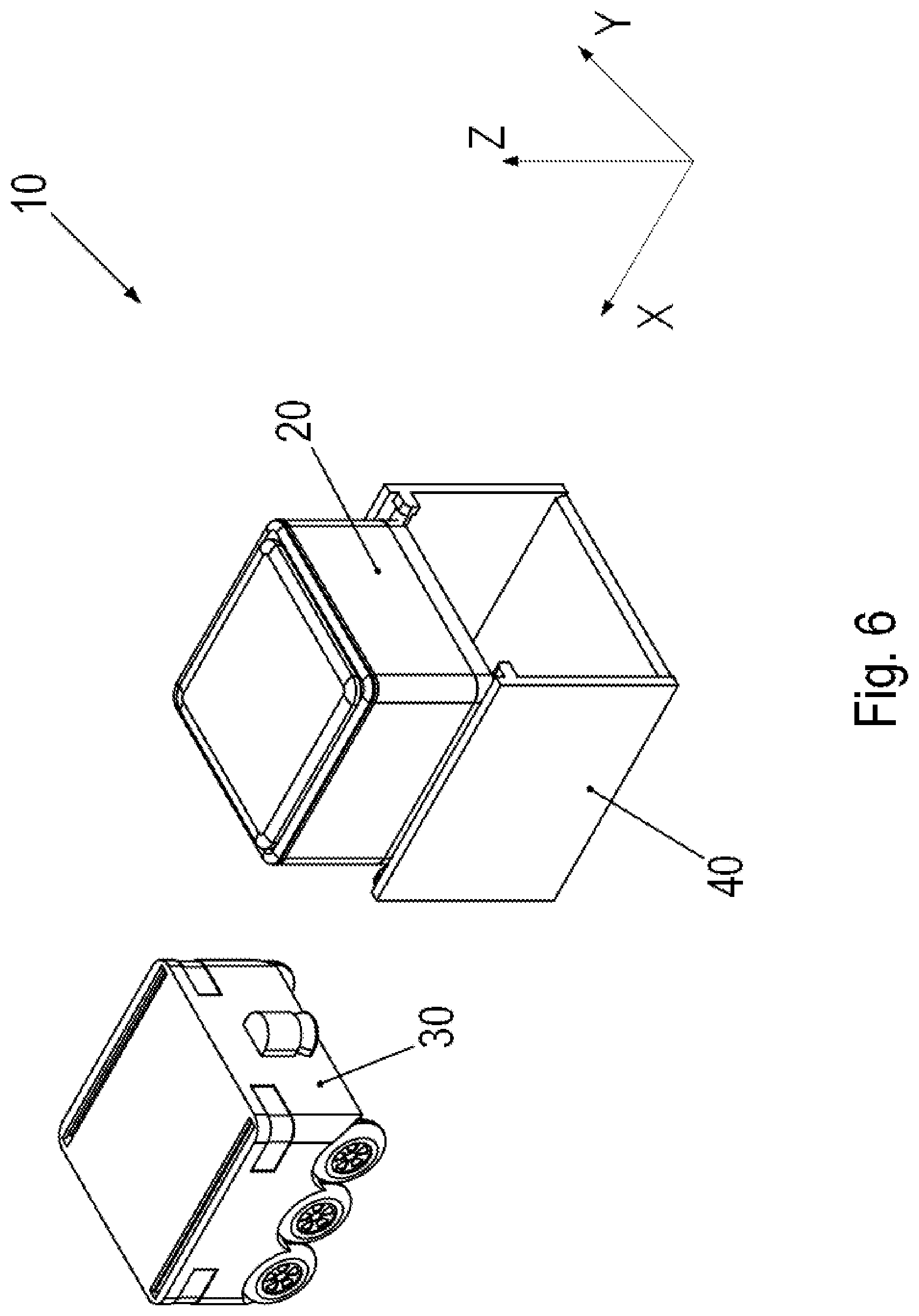 Patent US12103795 Figure 6 – System and method for transporting goods