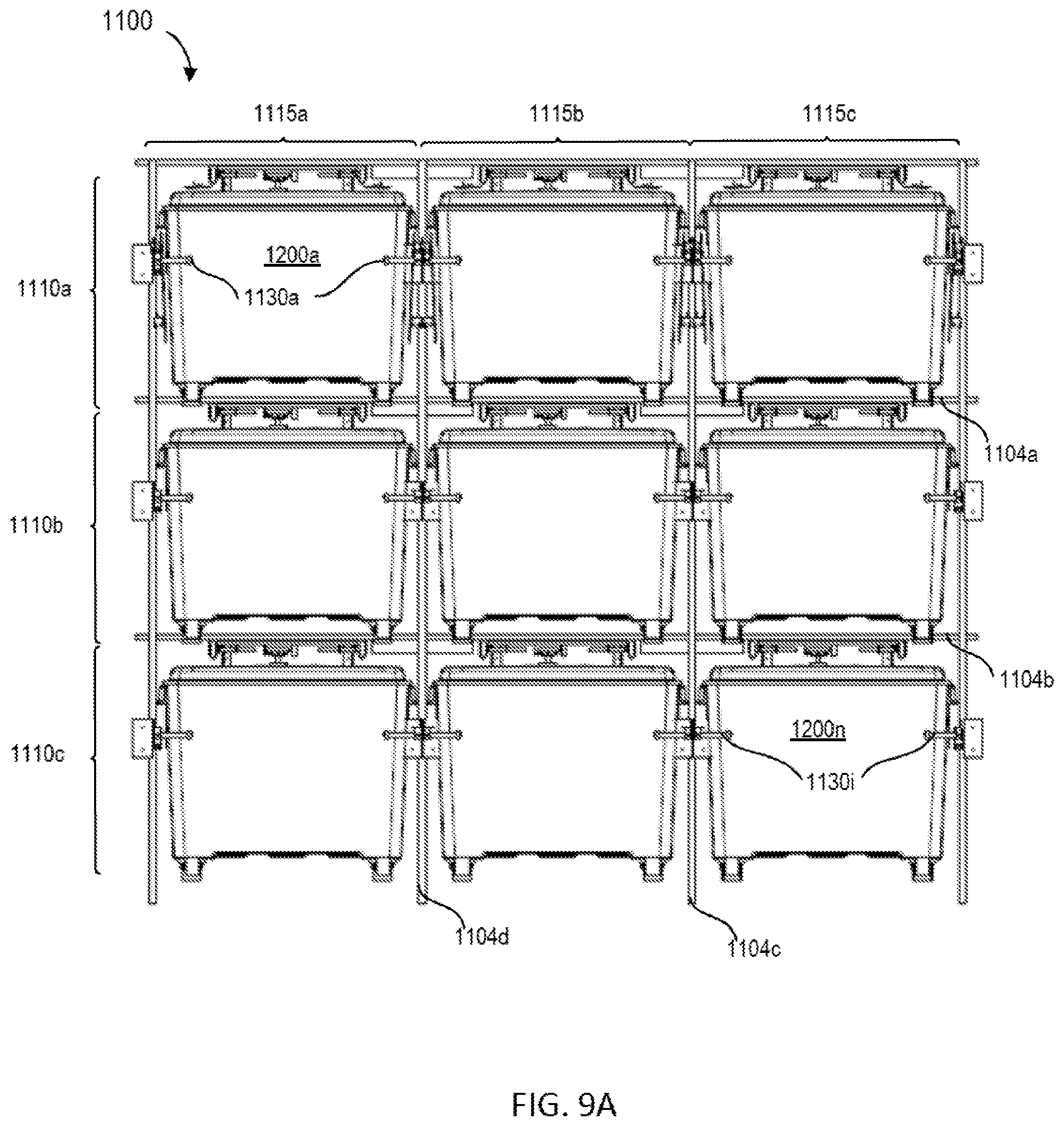 Patent US12103796 Figure 9 – Autonomous multi-tier racking and retrieval system for delivery vehicle