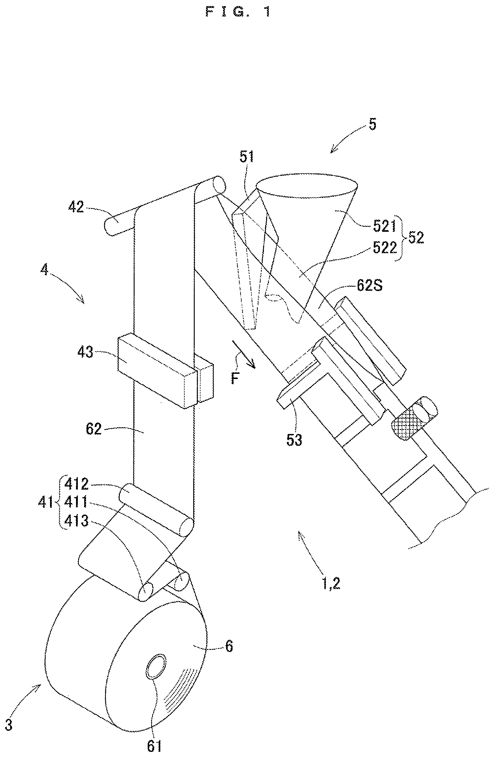 Patent US12103799 Figure 1 – Wound body, core body for wound body, and combination of wound body and support shaft
