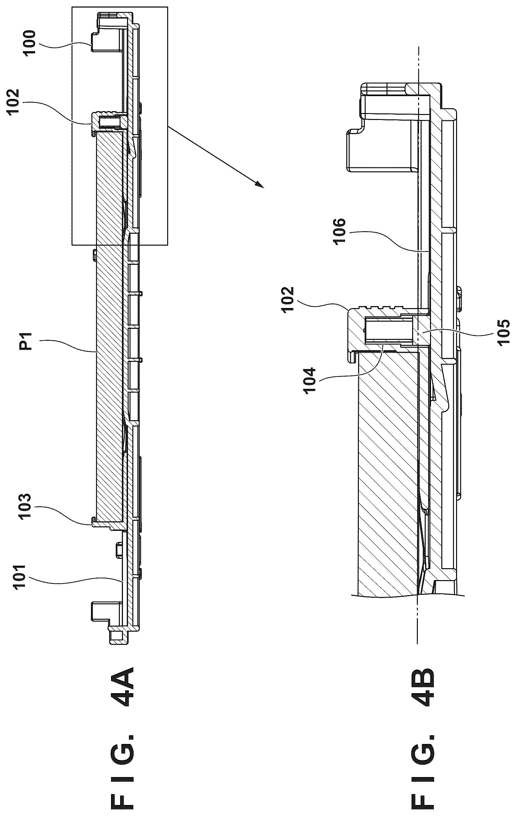 Patent US12103803 Figure 4 – Cassette and printing apparatus