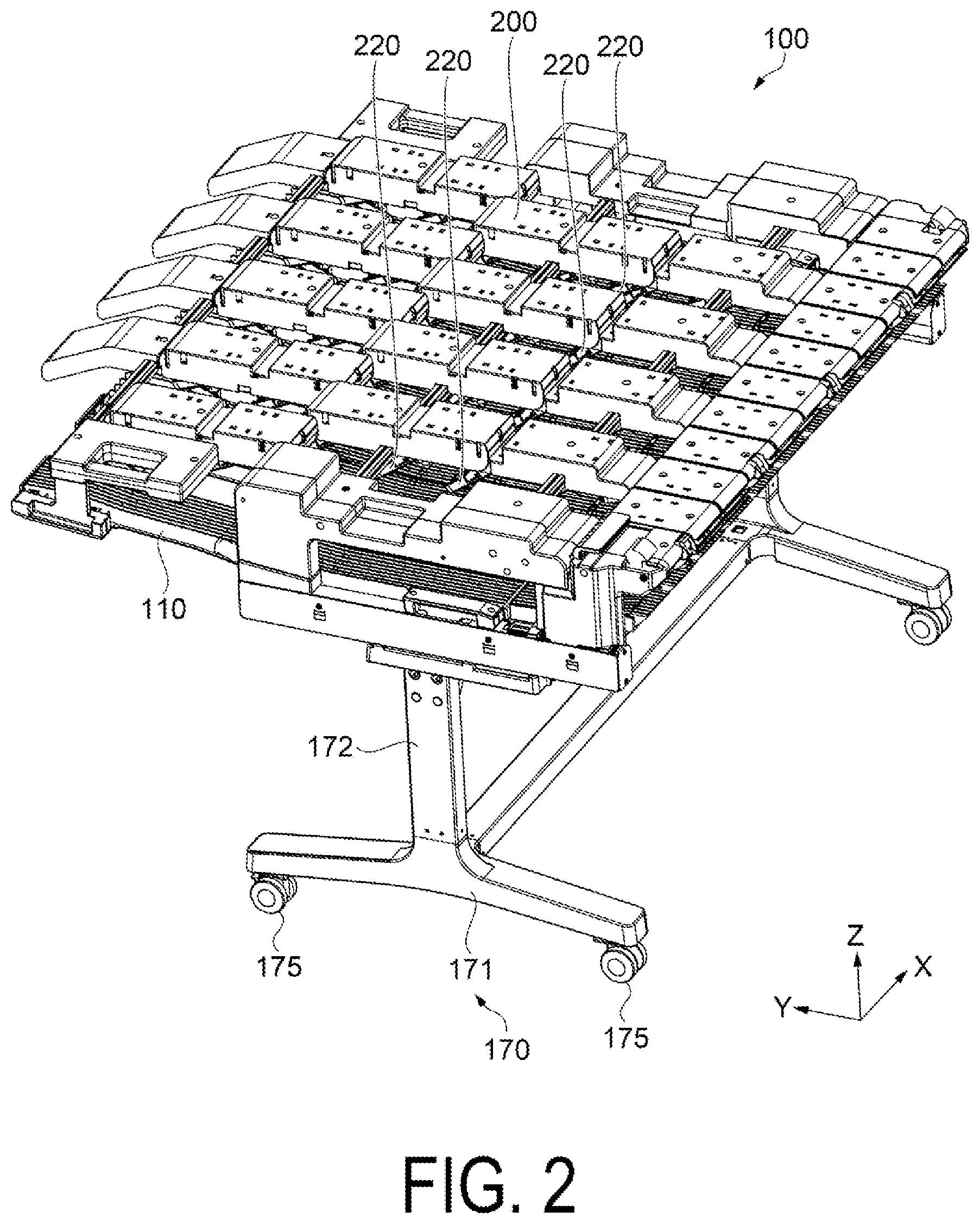 Patent US12103805 Figure 2 – Medium placement device and recording system
