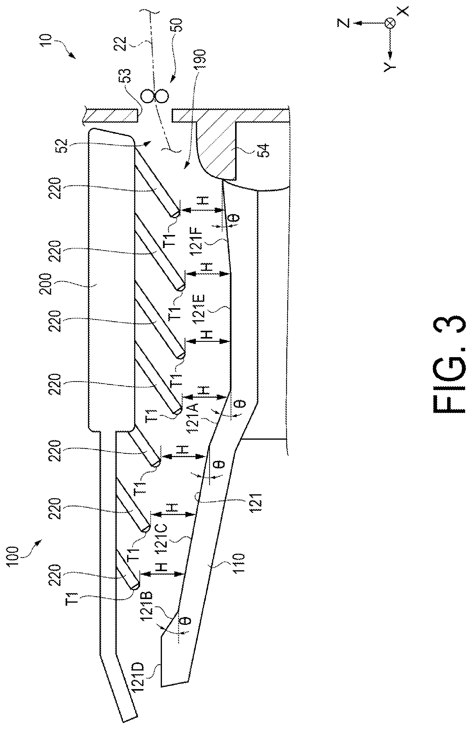 Patent US12103805 Figure 3 – Medium placement device and recording system